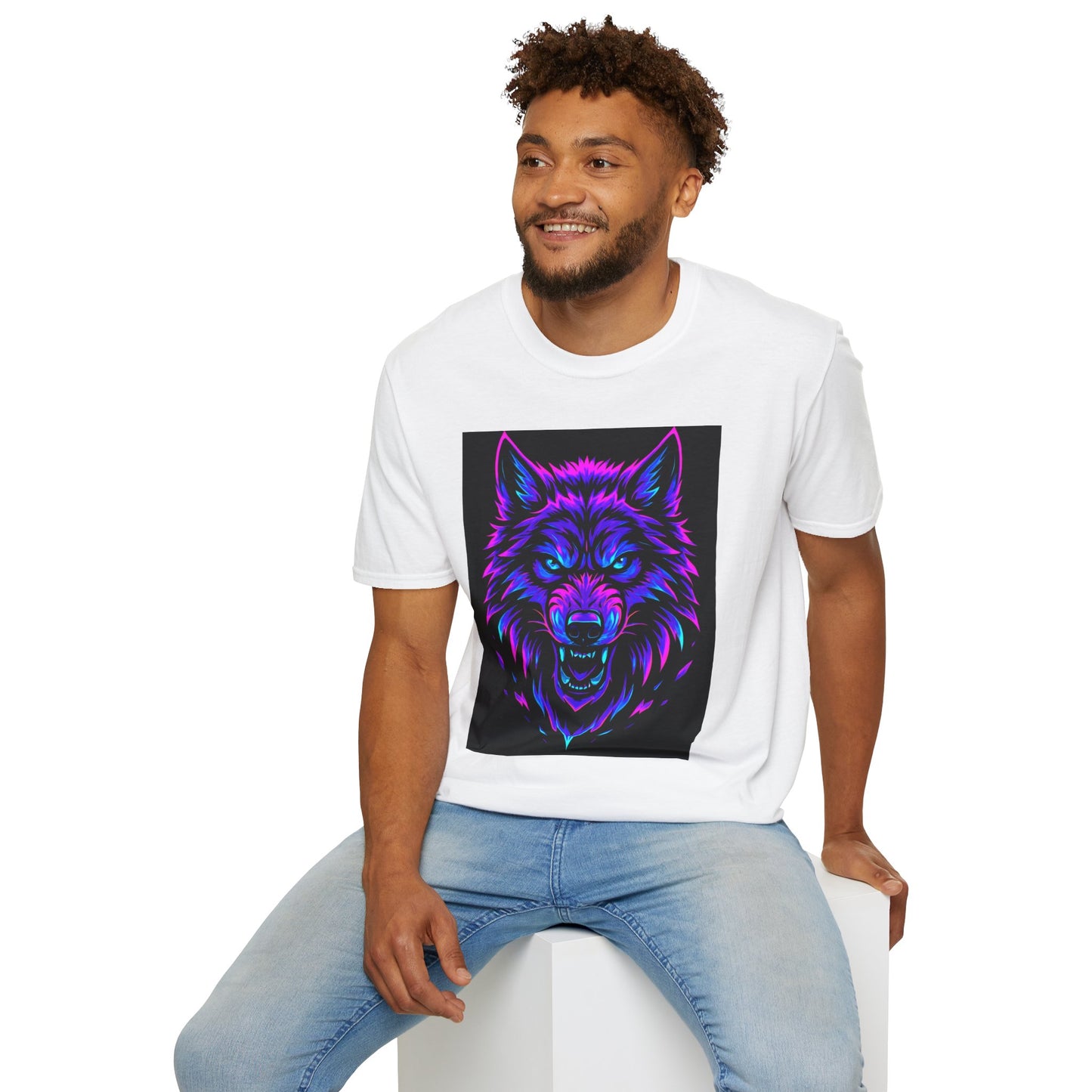 Psychedelic Wolf T-Shirt, Graphic Tee, Animal Lover Gift, Festival Wear, Unique Art Shirt, Unisex Style