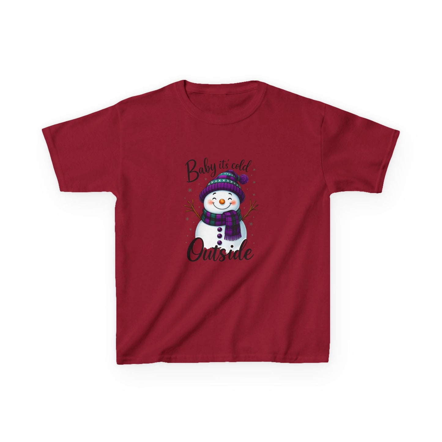Baby It's Cold Outside Snowman Kids Christmas Tee