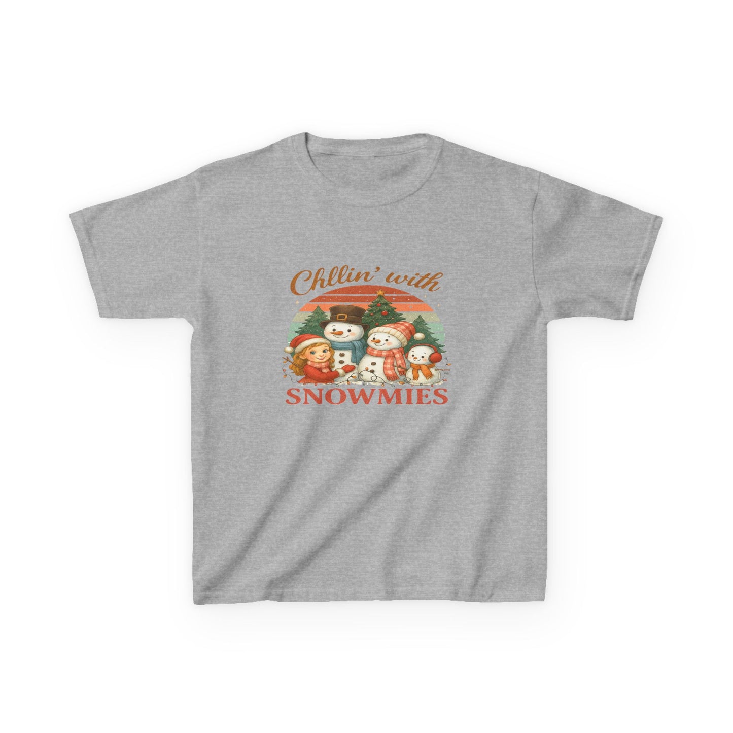 Chillin' with Snowmies Kids Christmas Tee