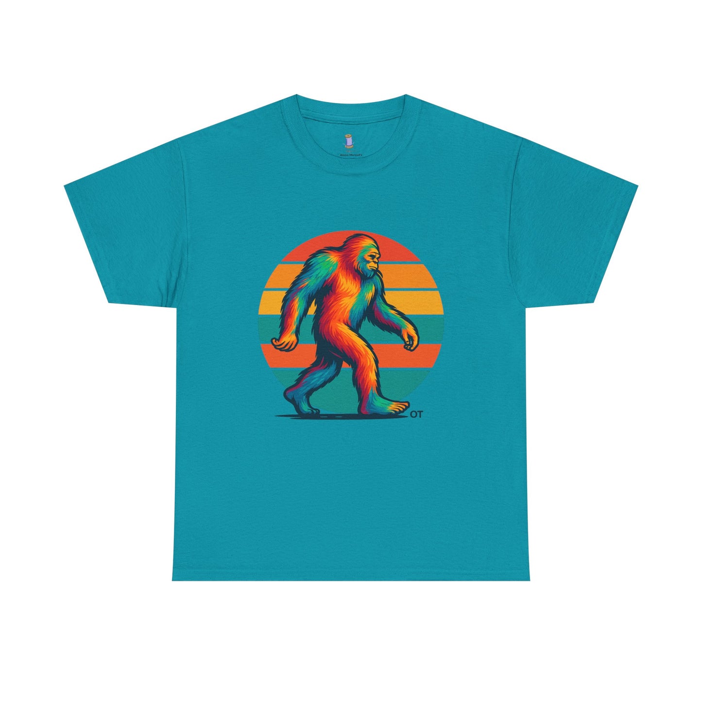 Colorful Bigfoot Unisex T-Shirt, Fun Graphic Tee for Nature Lovers, Perfect for Holidays, Festivals, Camping, Gifts