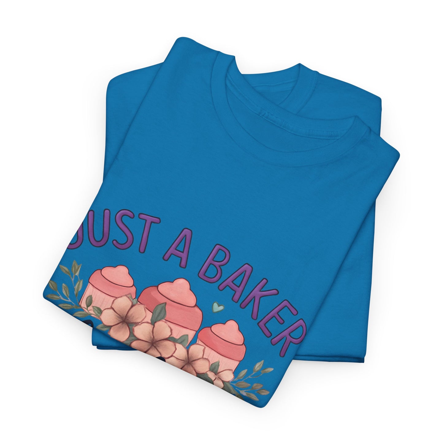 Baking Lover Tee with Cupcake and Rolling Pin Design
