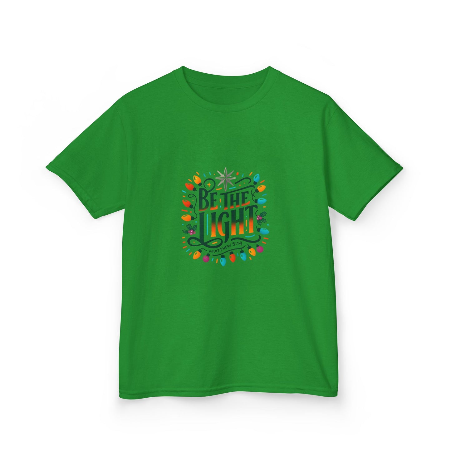 Be the Light Christmas Dinosaur Kids Tee