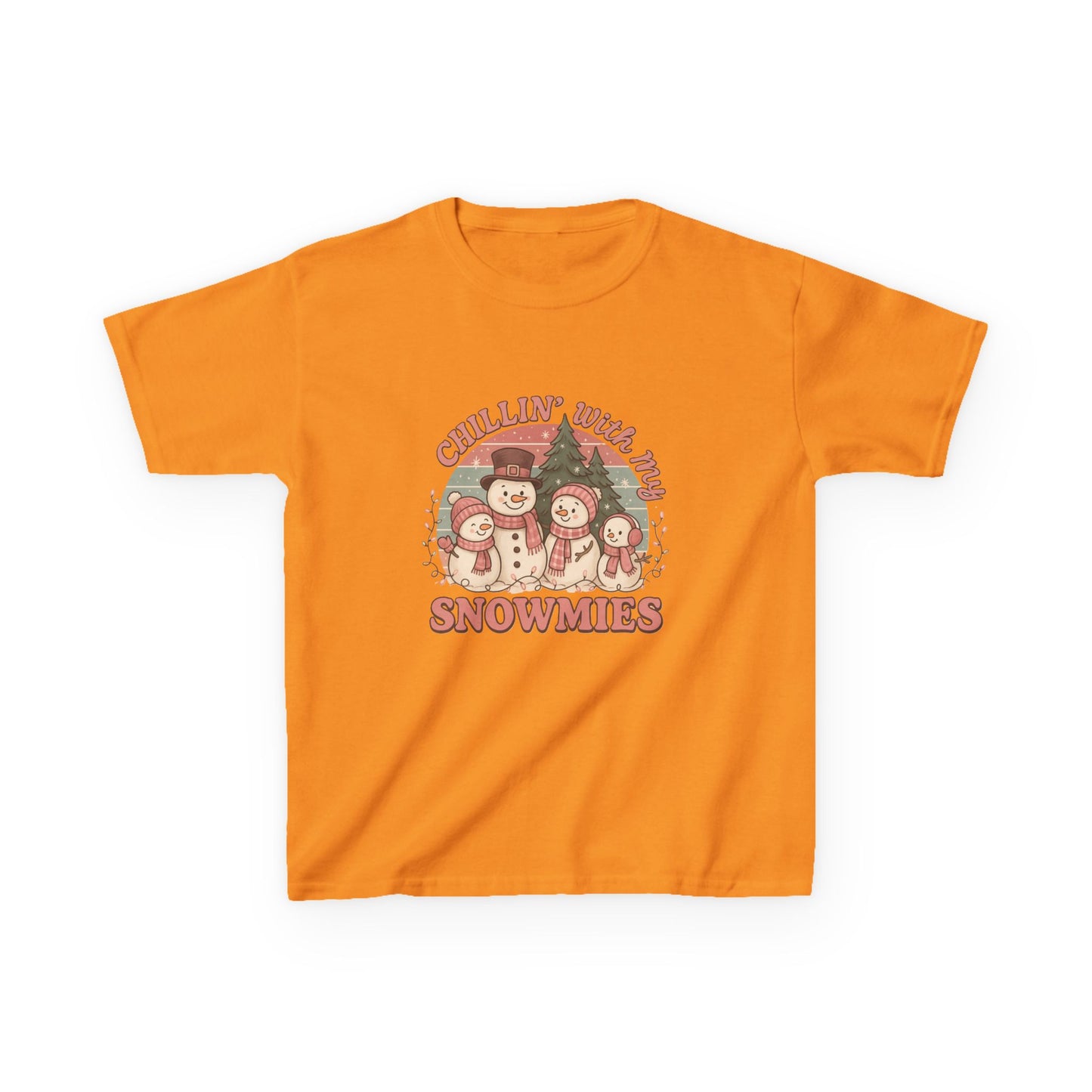 Chillin' with Snowmies! Holiday Dino Kids Tee