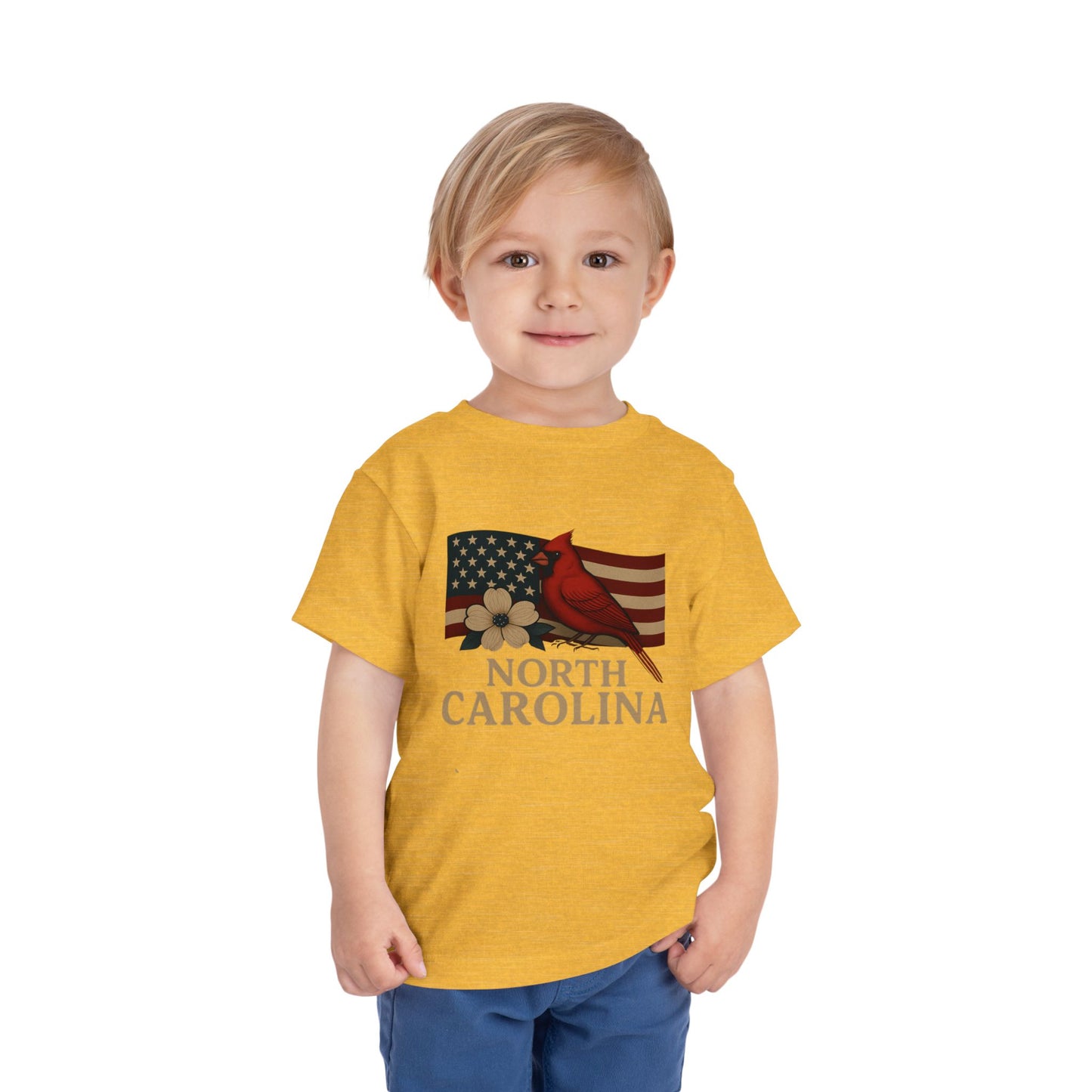 NC Cardinal & Dogwood Toddler Christmas Tee