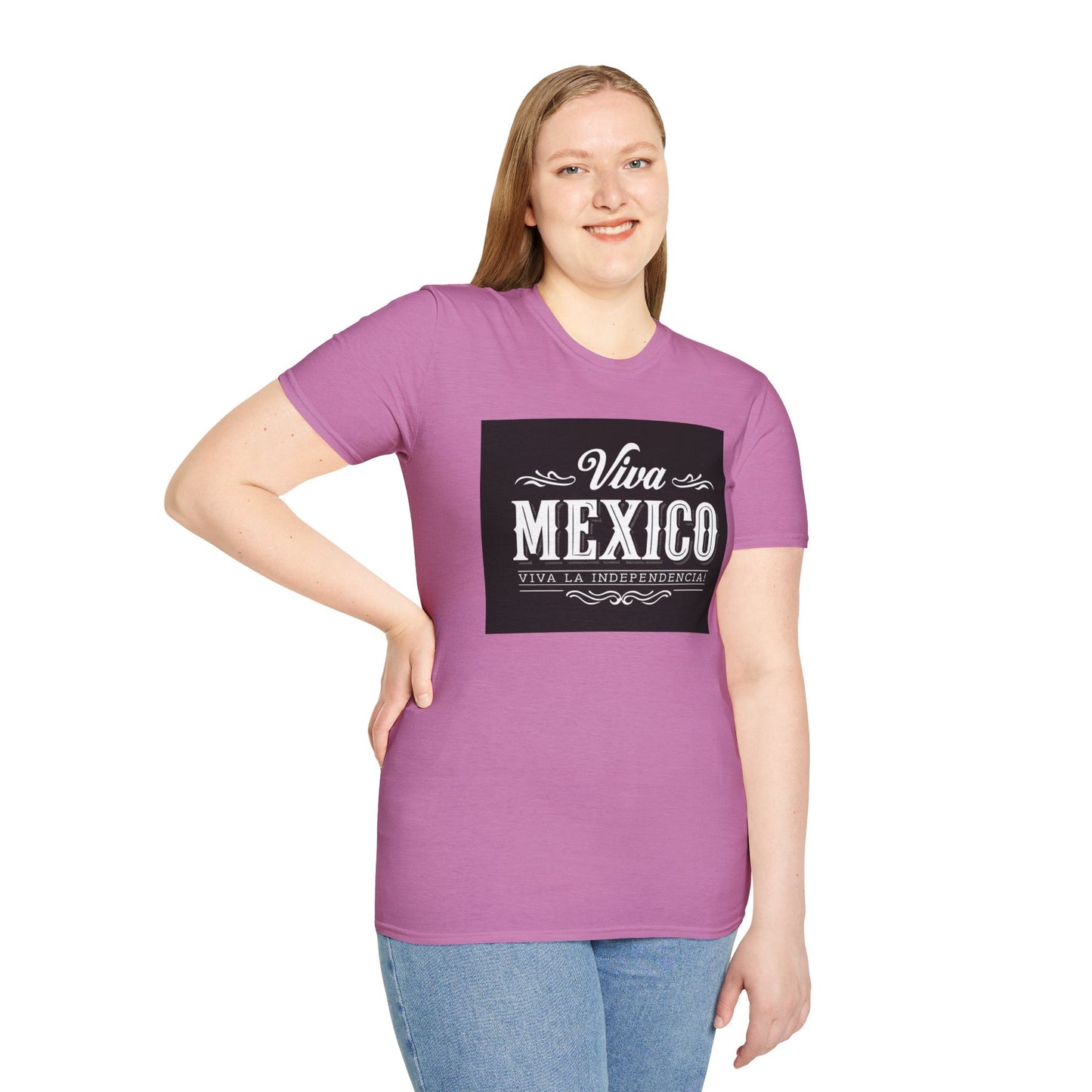 Viva Mexico Tees | Unisex Softstyle T-Shirt for Celebrations, Gifts, Independence Day, Weekend Outings, Casual Wear