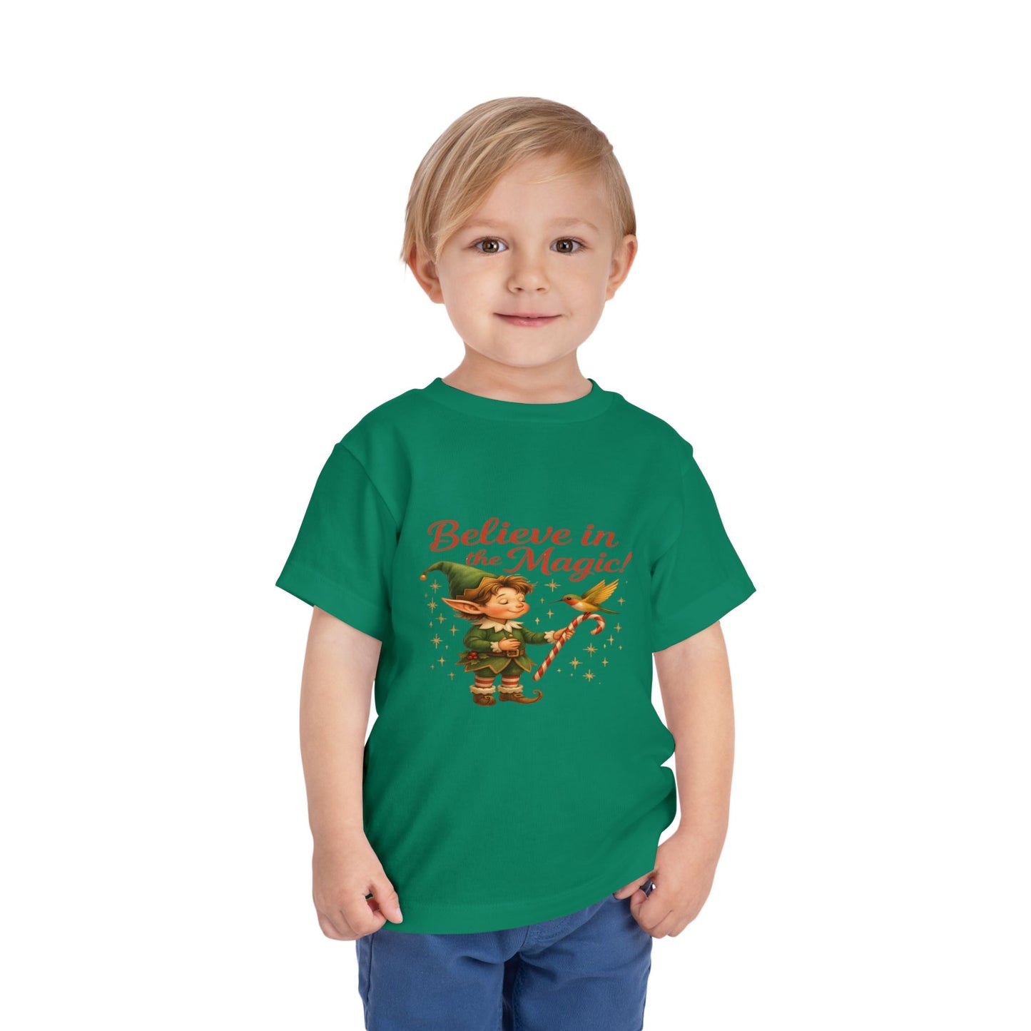 Elf & Hummingbird Christmas Tee - Believe in Magic!