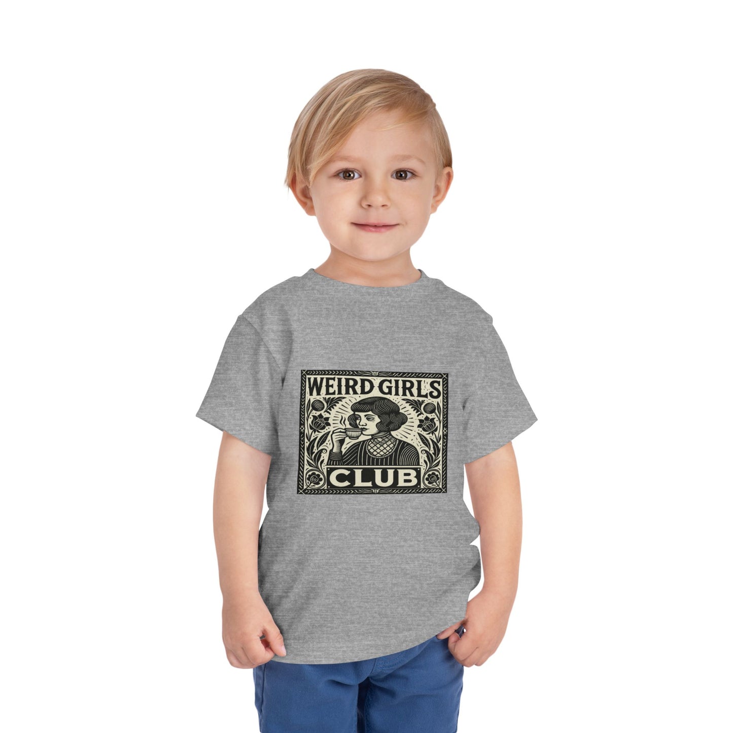Weird Girls Club Tee - Vintage Linocut Christmas