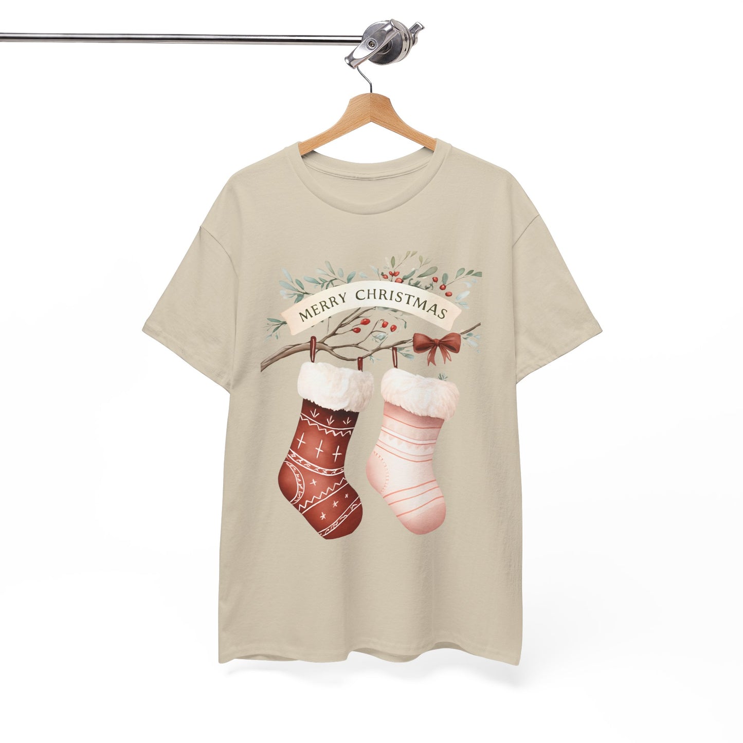 Watercolor Christmas Stocking Tee - Hope & Love
