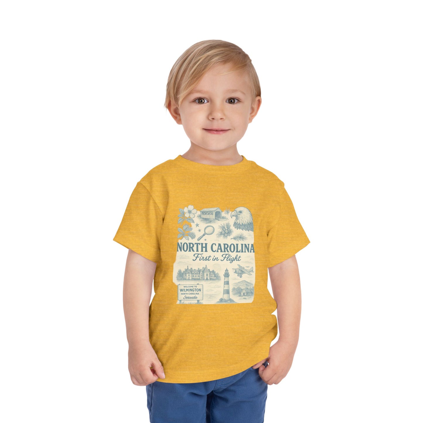 Toddler Tee - NC Landmarks Vintage First in Flight Design