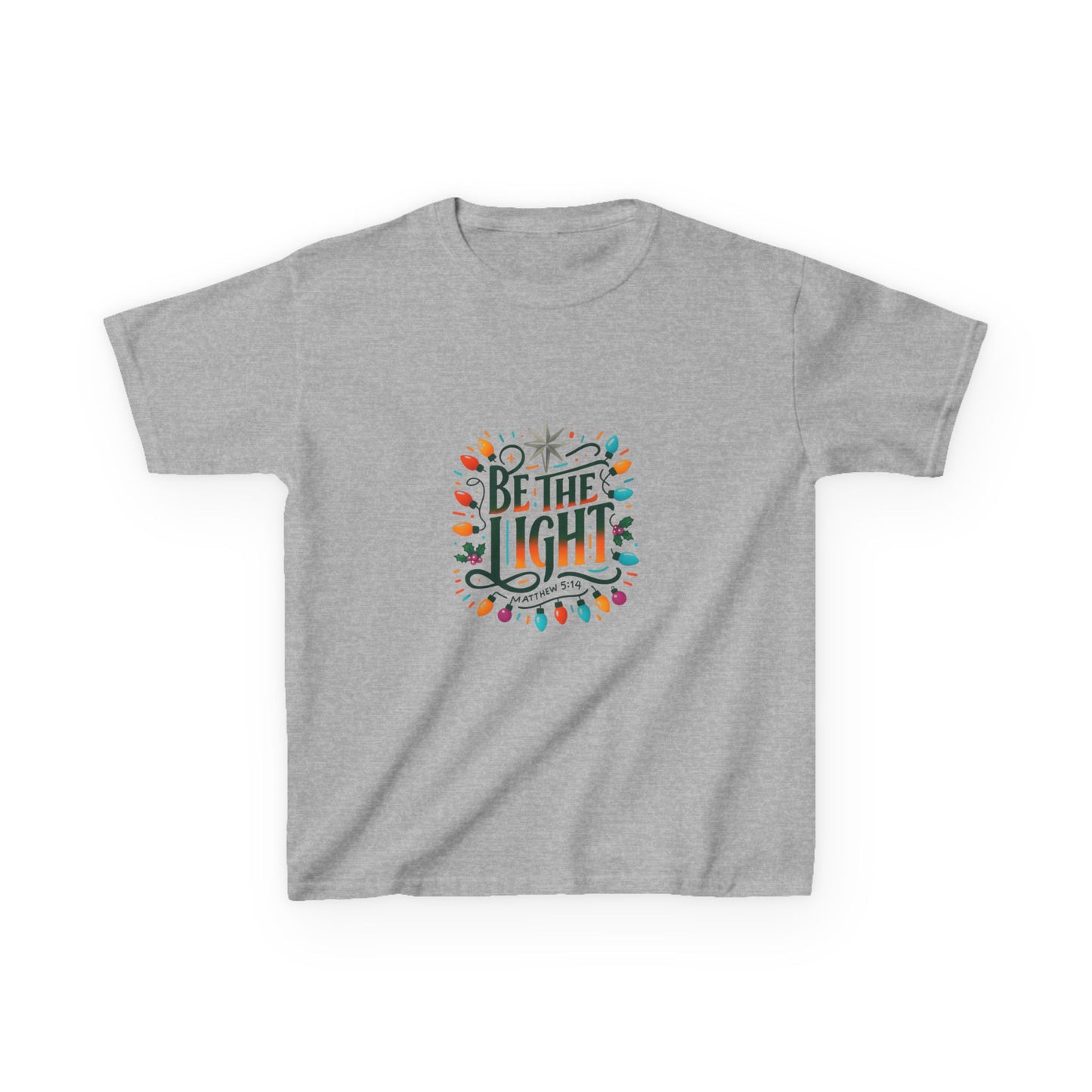 Be the Light Christmas Dinosaur Kids Tee