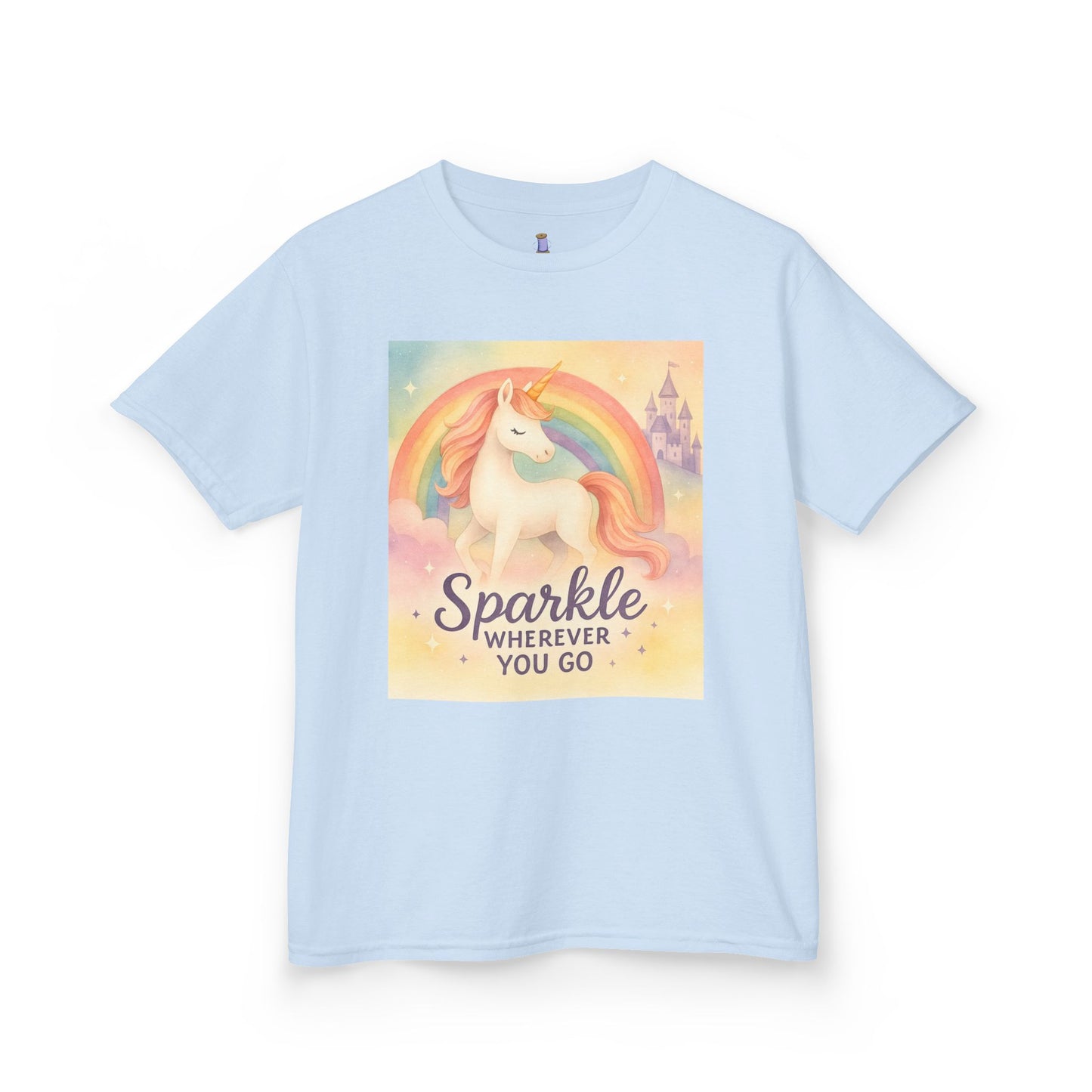 Kids Tee sprinkle where ever you go unicorn in the clouds