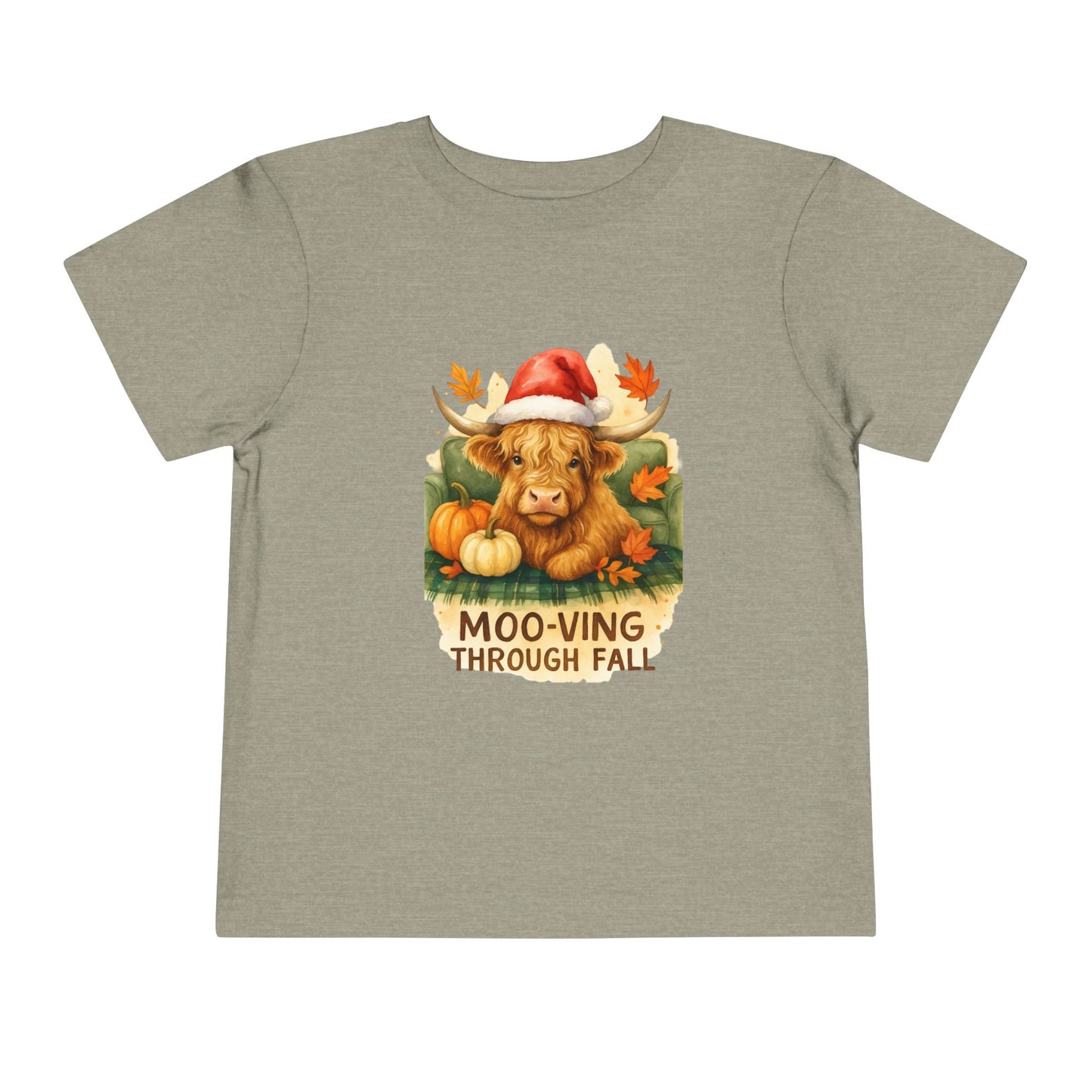 Moo-ving Through Fall Toddler Christmas Tee