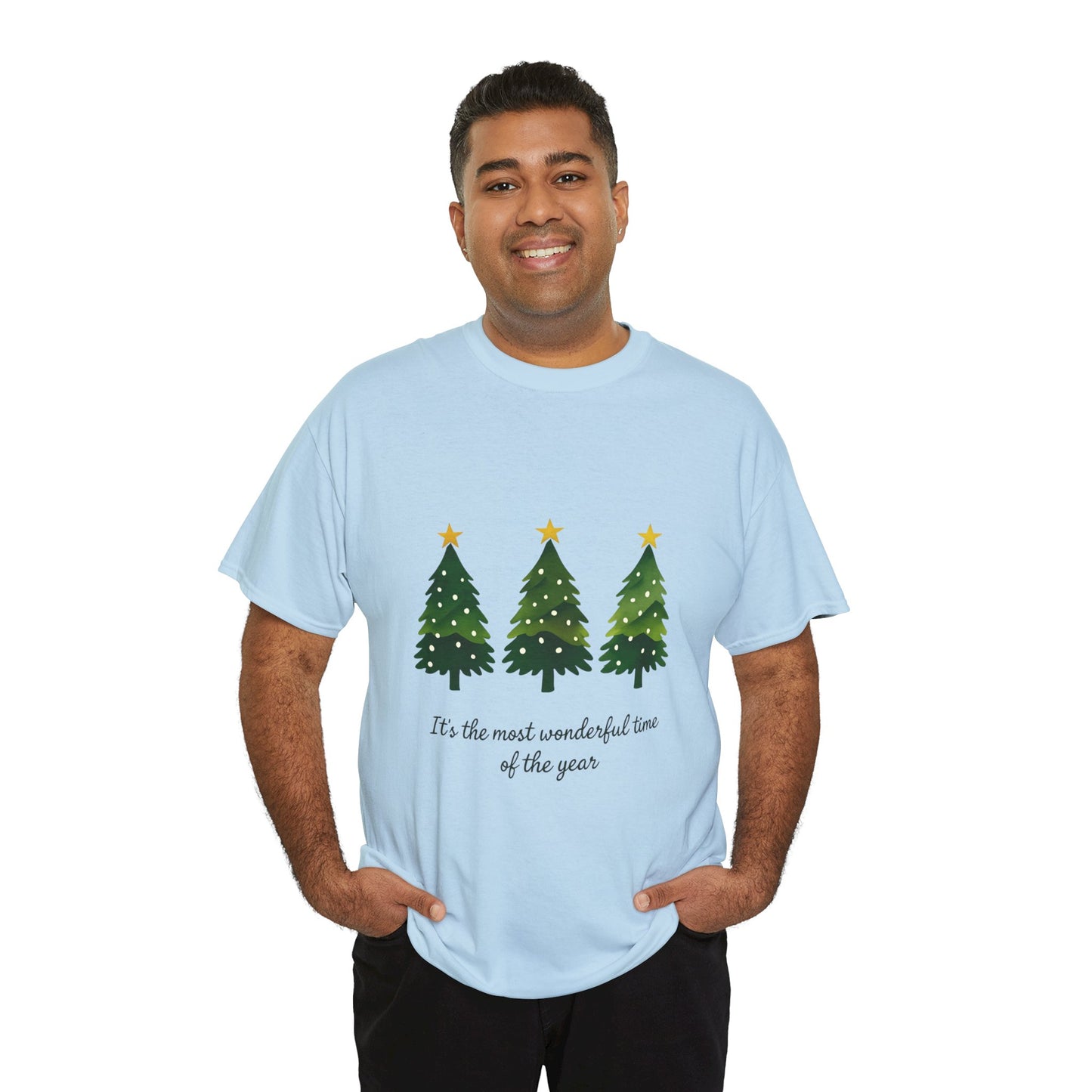 Christmas Tee - Festive Watercolor Trees Holiday Shirt
