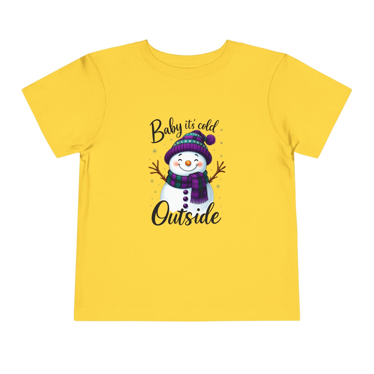 Baby It's Cold Outside Snowman Toddler Christmas Tee