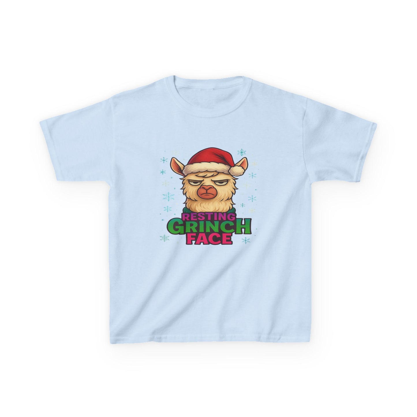 Grumpy Llama Christmas Tee - Resting Grinch Face
