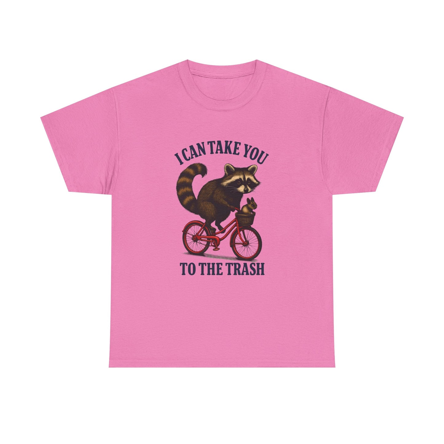 Cotton Tee Vintage Raccoon Bicycle Graphic Shirt