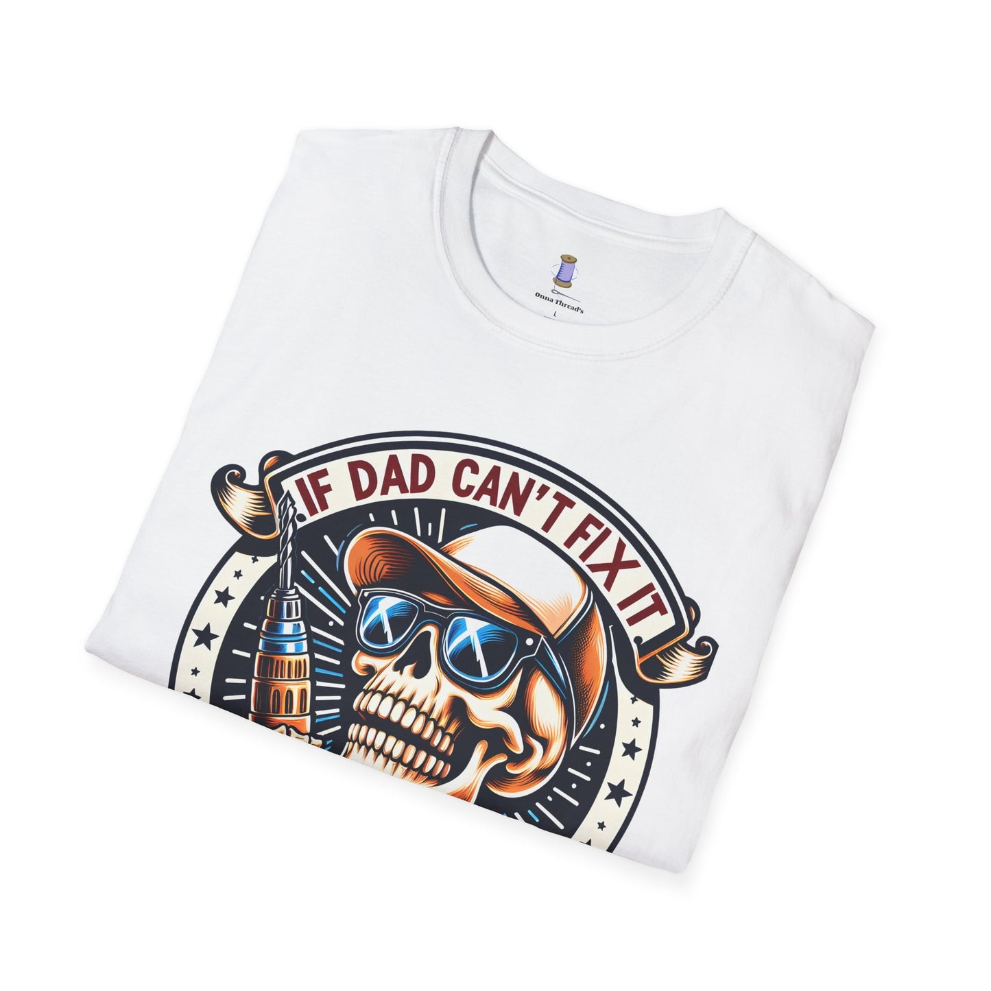 Cool Dad Skull T-Shirt | Funny Gift for Dads | Perfect for Birthdays, Father's Day, Casual Wear, Family Gatherings, Halloween