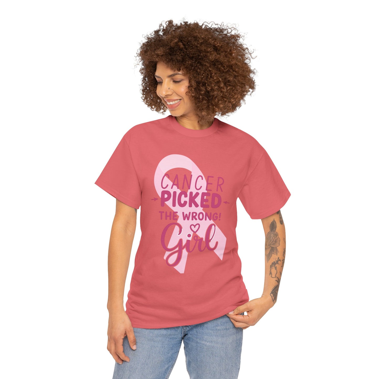 Cancer: The Wrong Picked Girl - Pink Ribbon Tee
