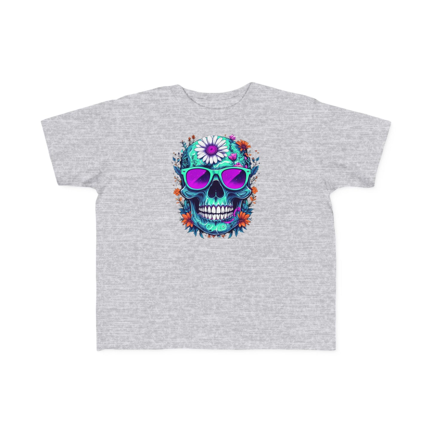 Colorful Skull Toddler Tee – Fun Kids T‑Shirt for Summer, Halloween & Vacation