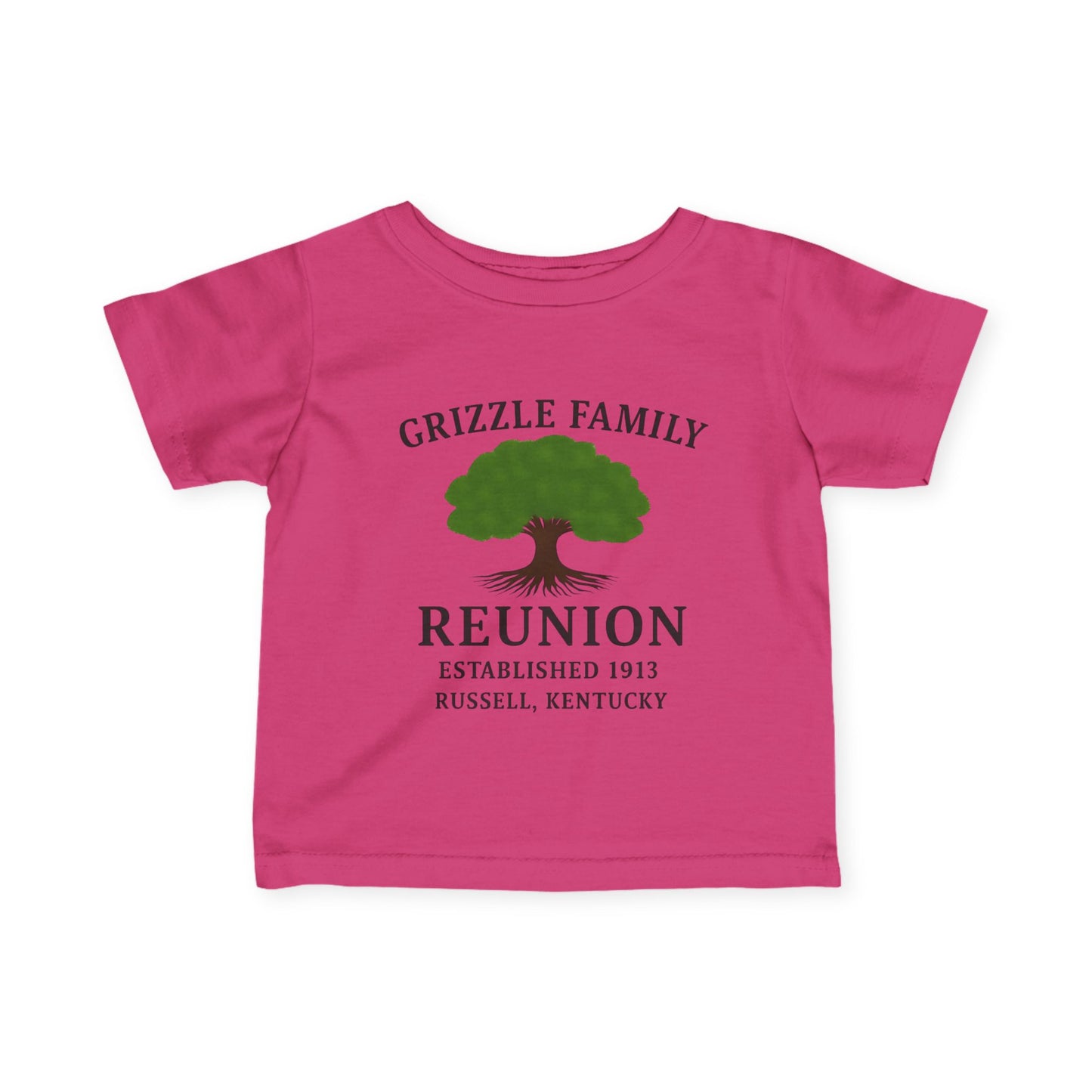 Grizzle Family Reunion Infant Tee, Baby Tee, Personalized Family Shirt, Cute Kid's Apparel, Gift for New Parents, Celebration Outfit
