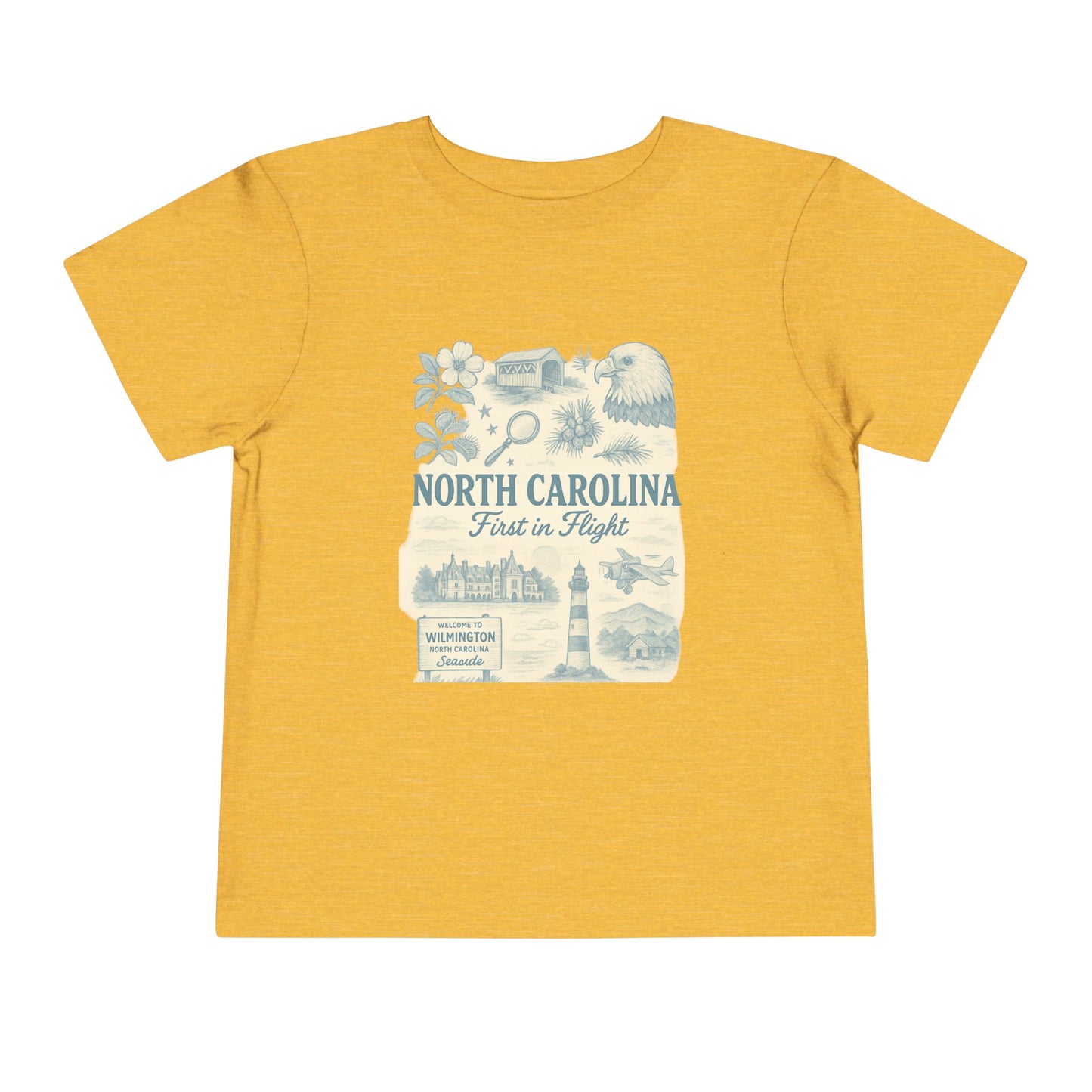 Toddler Tee - NC Landmarks Vintage First in Flight Design