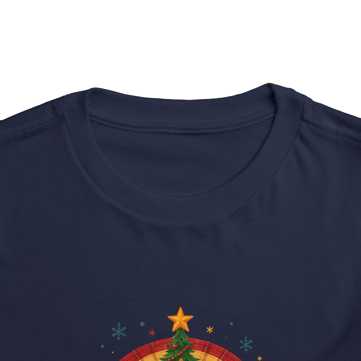 Merry Christmas Plaid Rainbow Tree Toddler Tee