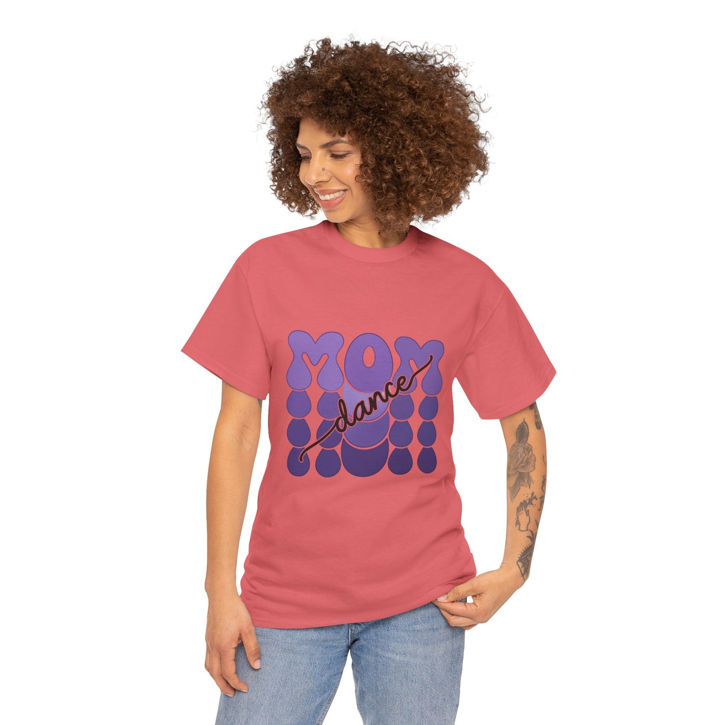 MOM Dance – Purple Letter Stage Spirit Tee