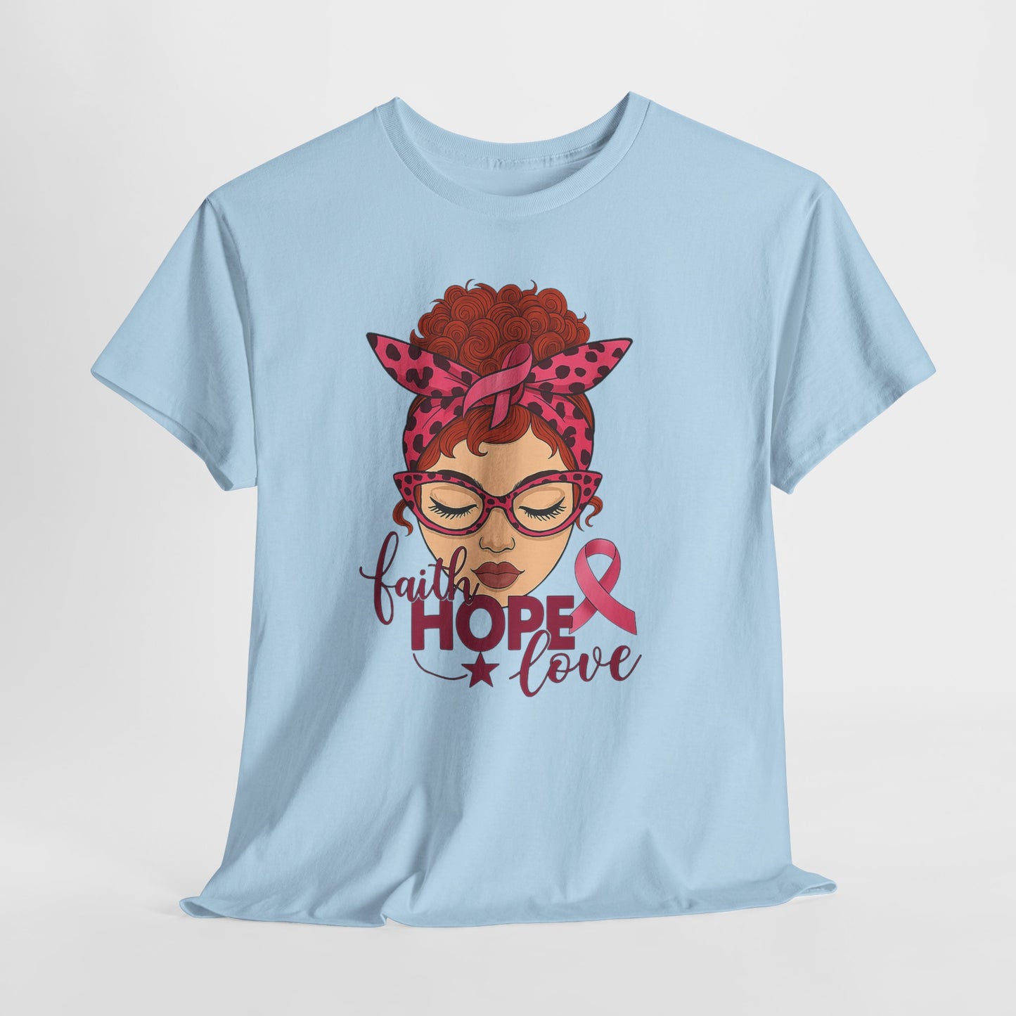 Hope, Faith & Love: Pink Ribbon Awareness Tee