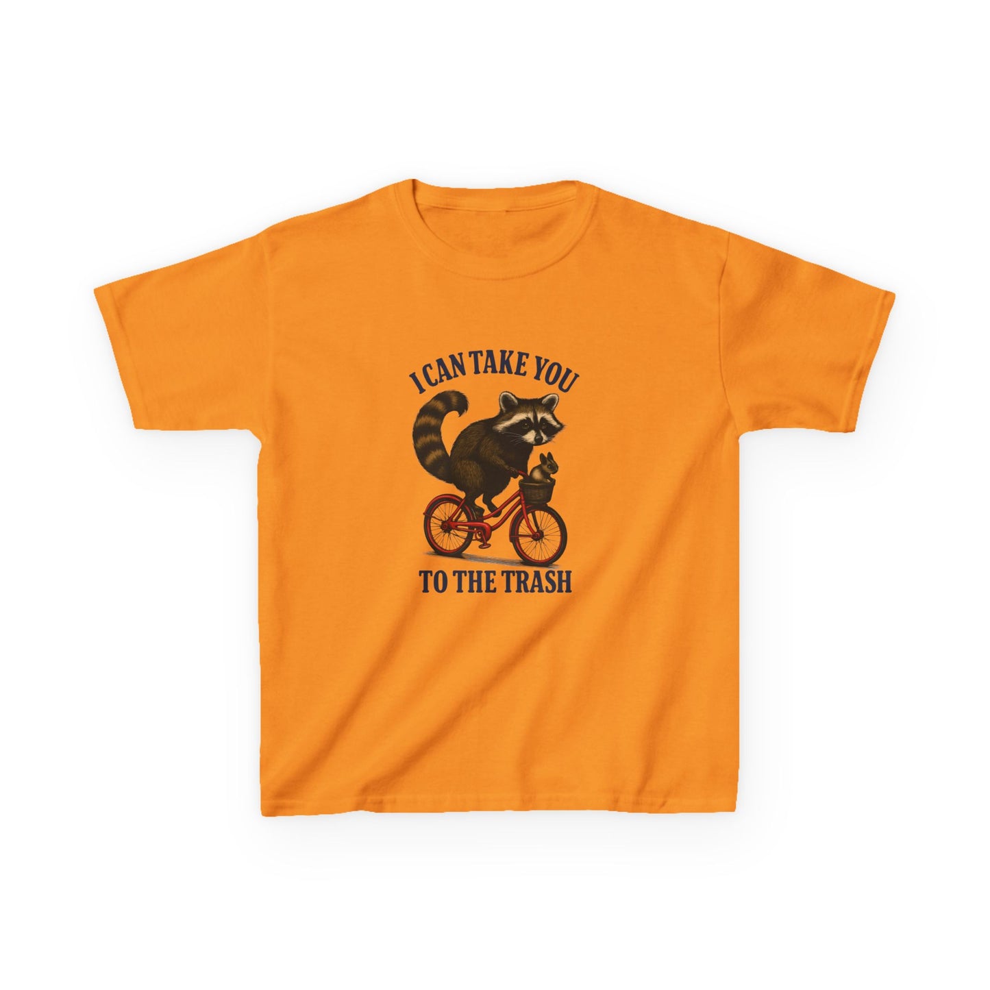 Raccoon Trash Ride Christmas Kids Tee