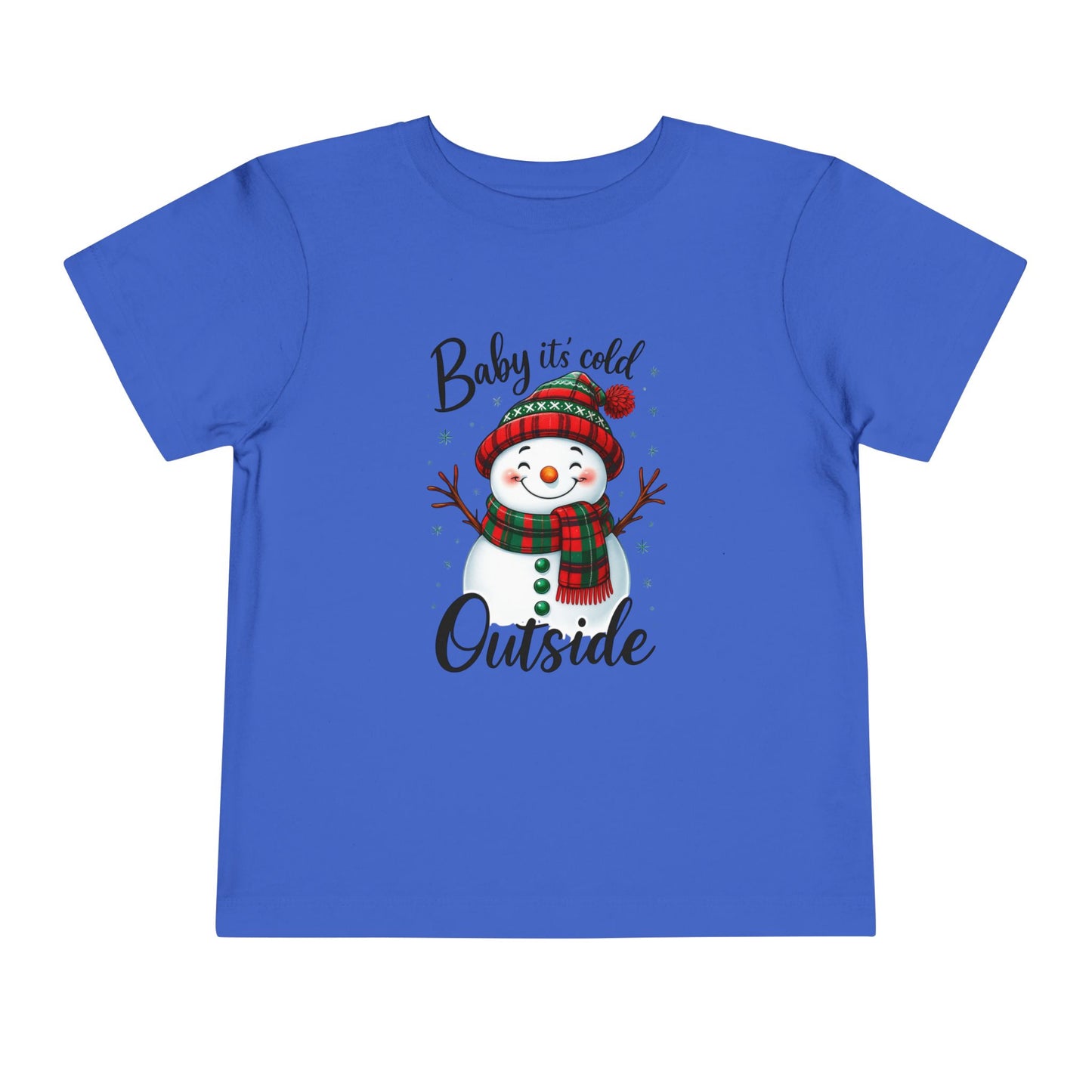 Baby It's Cold Outside Snowman Toddler Christmas Tee