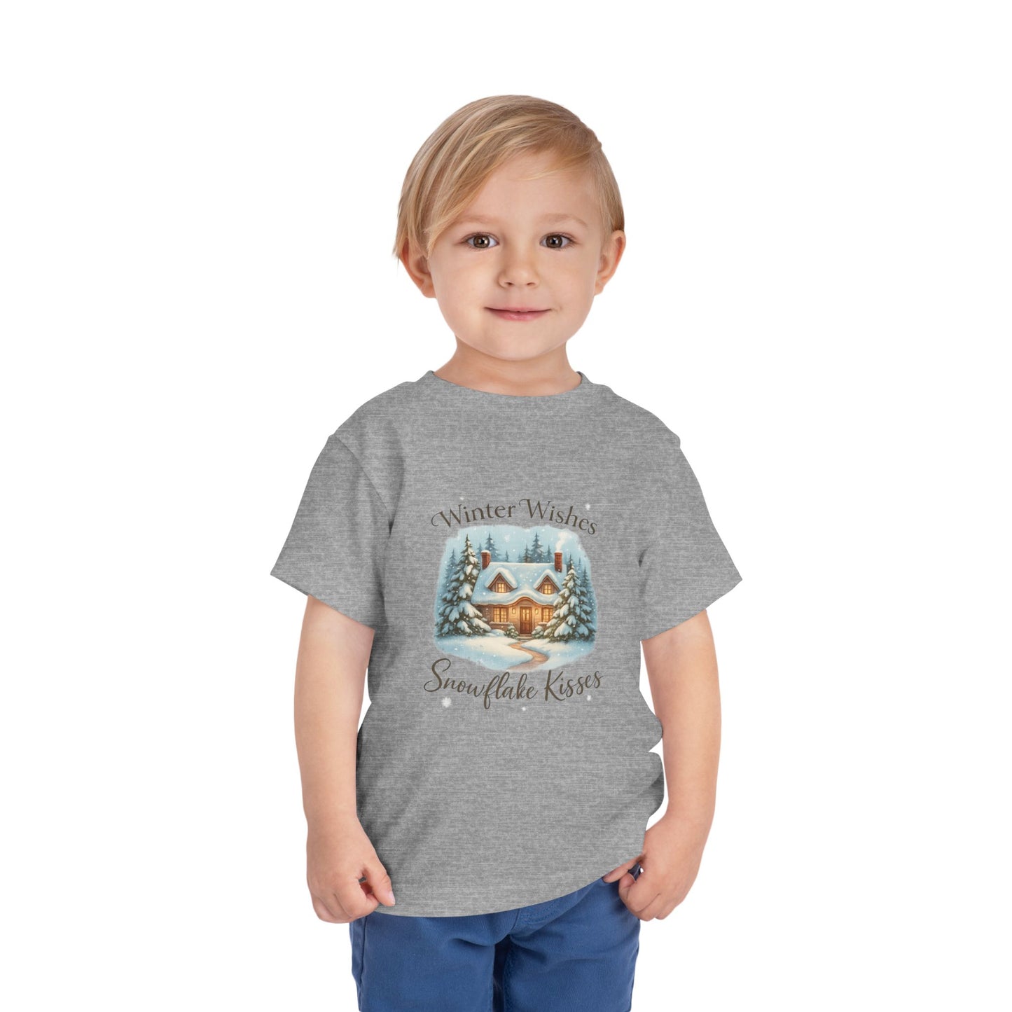 Winter Wishes Cottage Christmas Tee - Toddler Holiday