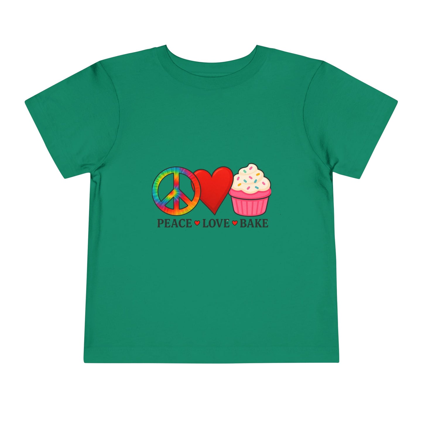 Peace Love Bake Toddler Christmas Tee