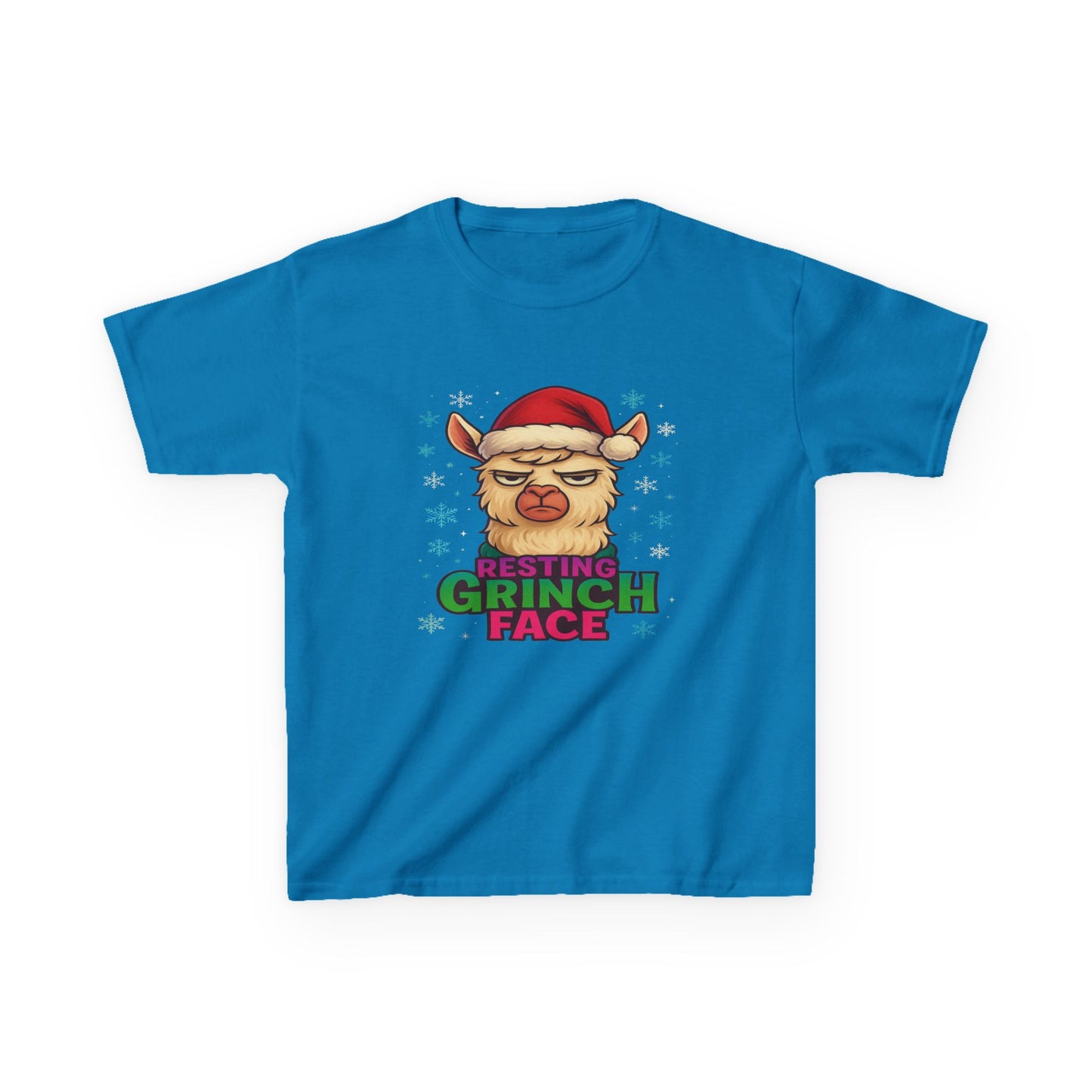 Grumpy Llama Christmas Tee - Resting Grinch Face