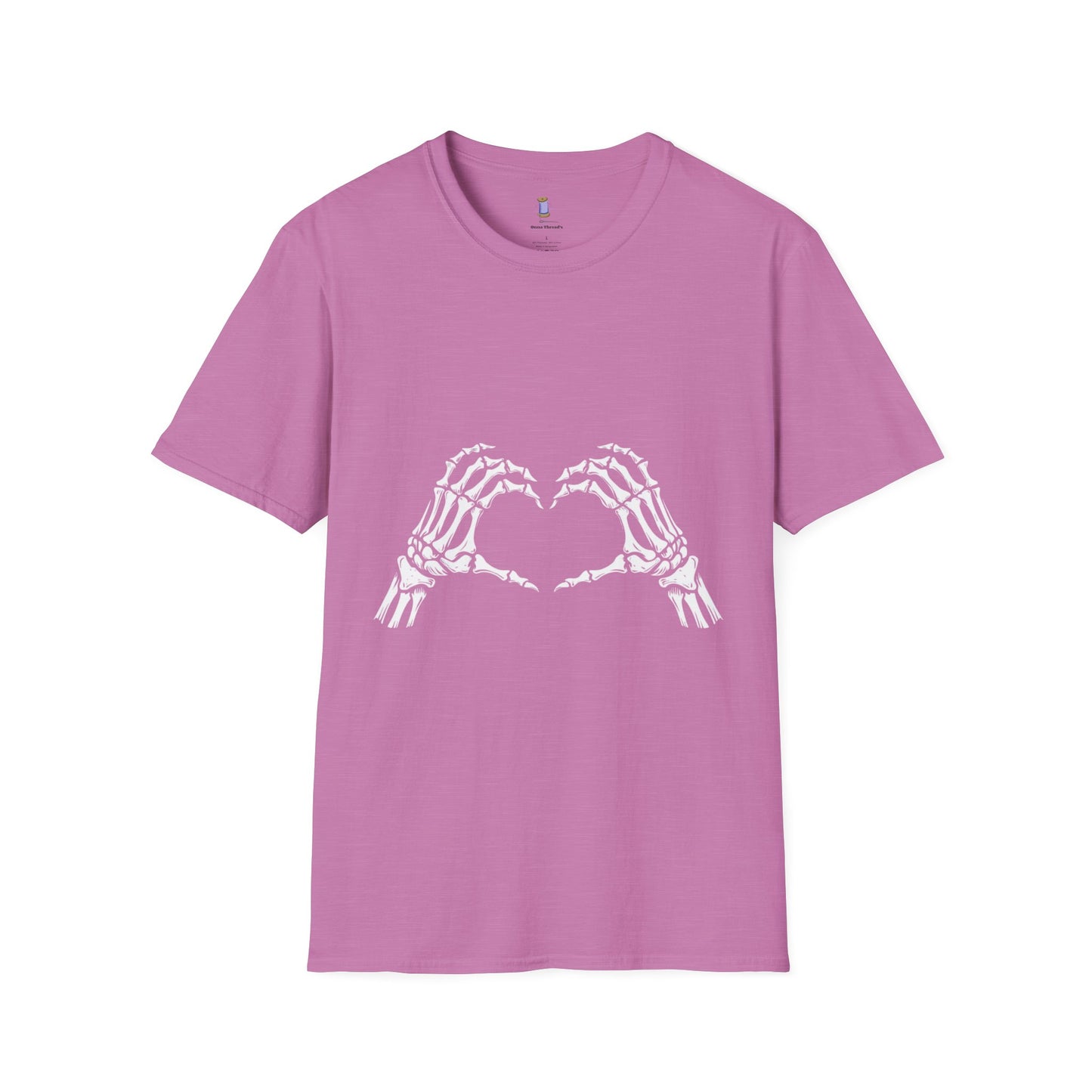 Skull Heart T-Shirt - Unisex Graphic Tee for Halloween, Love, Gifts, Casual Wear, Skeleton