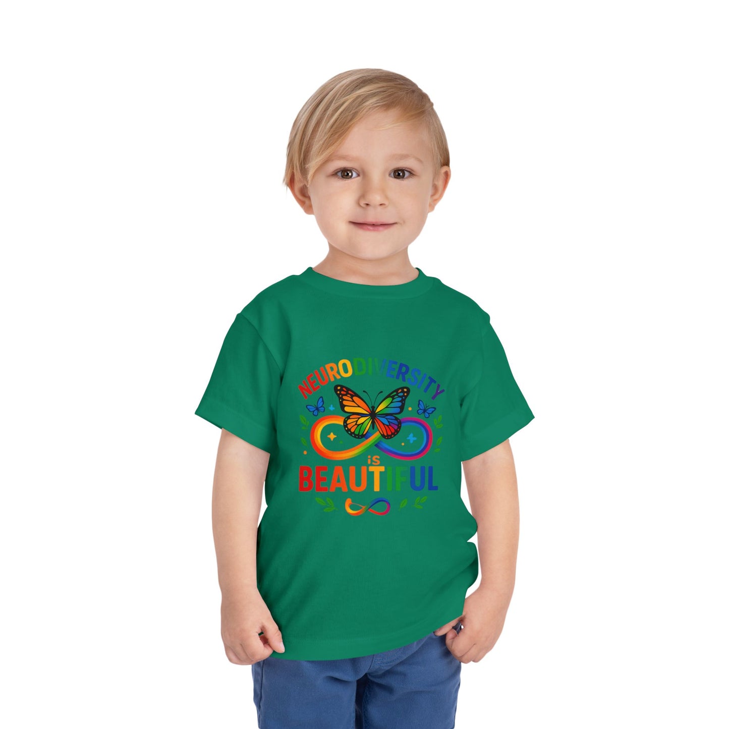 Toddler T-Shirt Colorful Butterfly Rainbow Infinity Symbol Acceptance Shirt