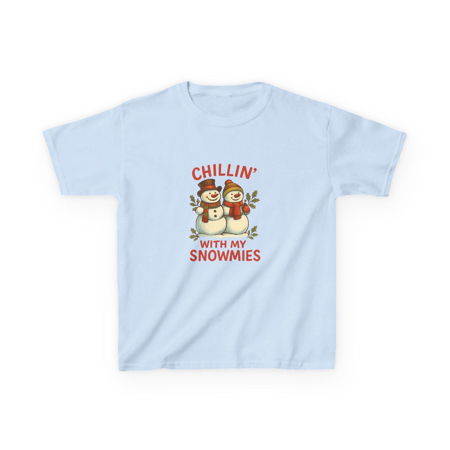 Chillin' Snowmies Christmas Tee - Kids' Holiday Shirt