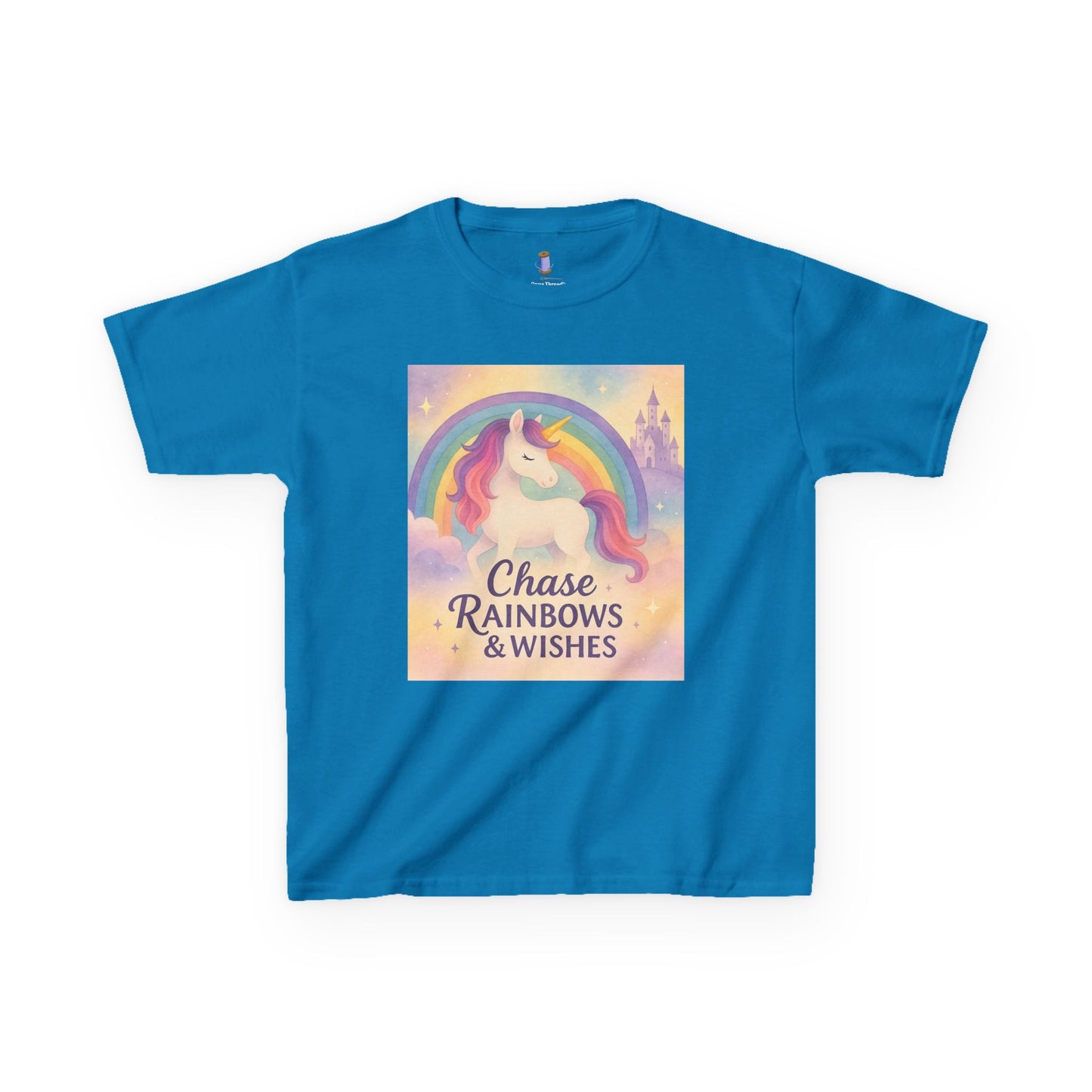Chase Rainbows & Wishes Unicorn Kids Tee, Magical T-Shirt, Birthday Gift for Kids, Unicorn Lover Apparel, Playful Cotton Tee
