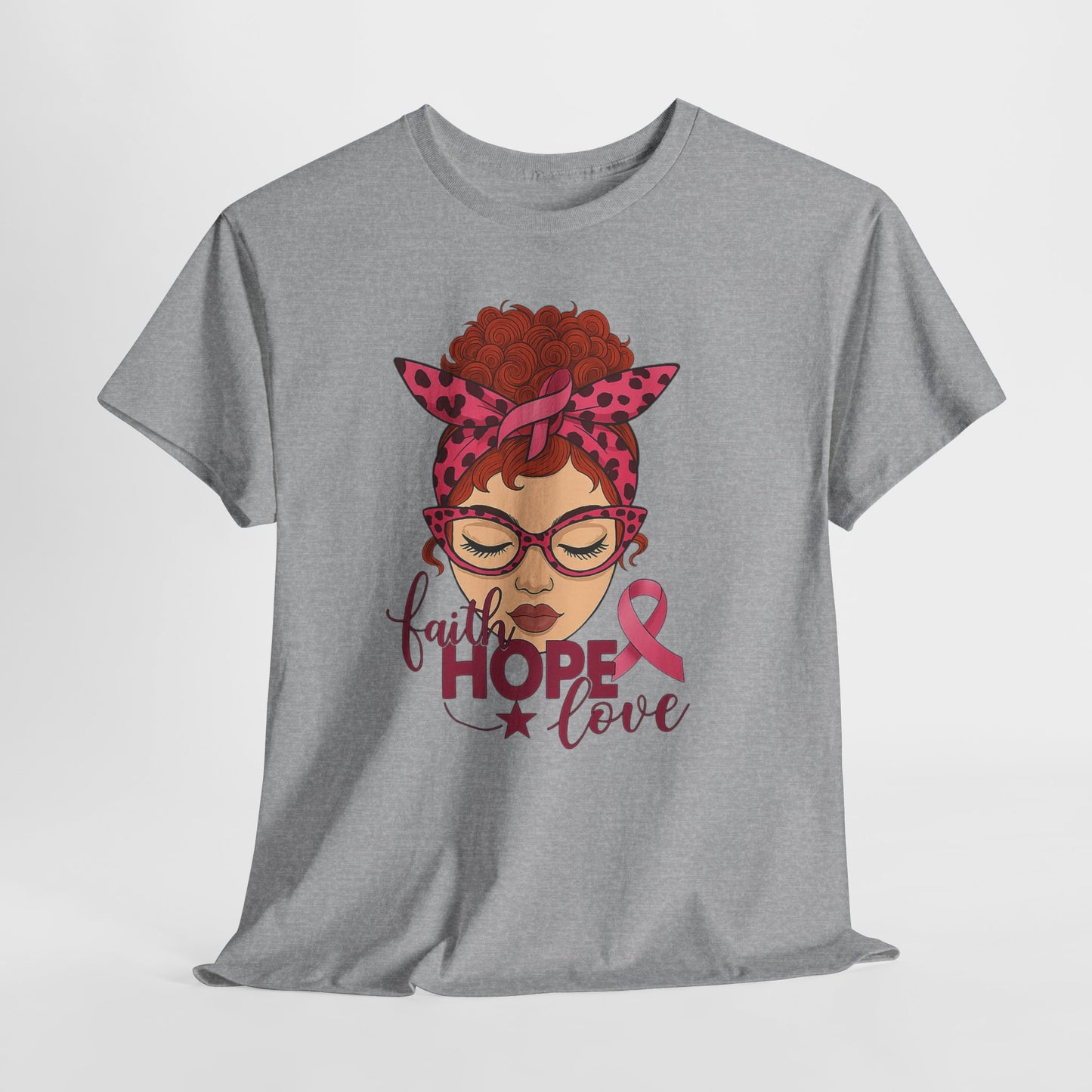 Hope, Faith & Love: Pink Ribbon Awareness Tee