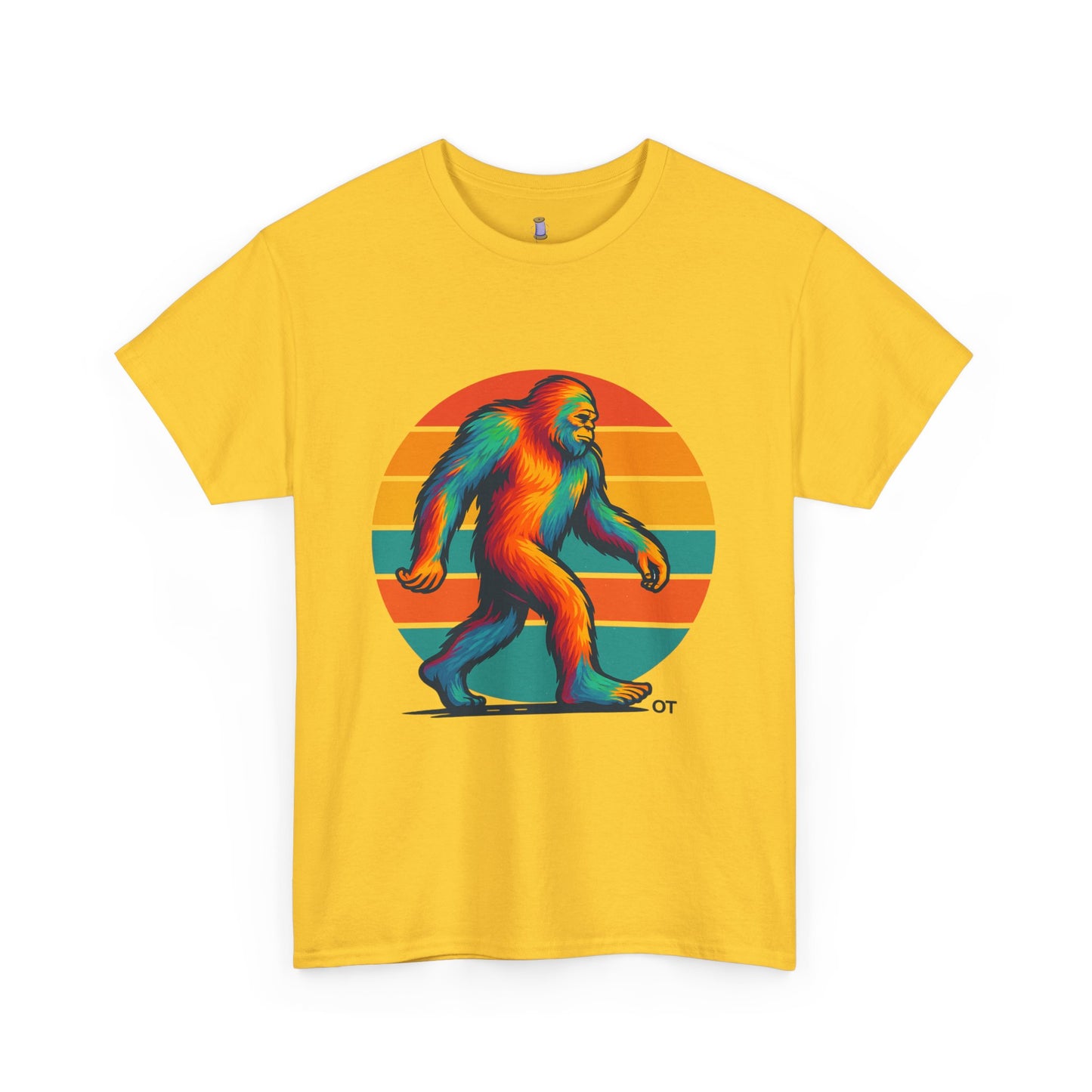 Colorful Bigfoot Unisex T-Shirt, Fun Graphic Tee for Nature Lovers, Perfect for Holidays, Festivals, Camping, Gifts
