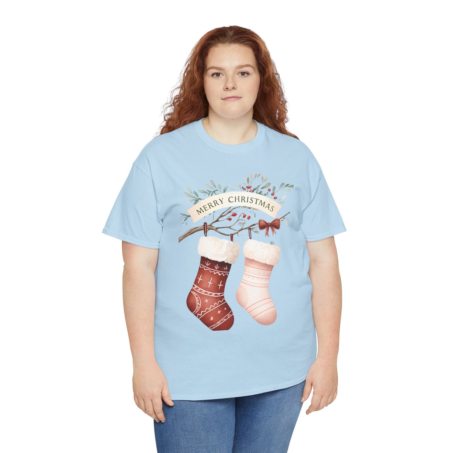 Watercolor Christmas Stocking Tee - Hope & Love