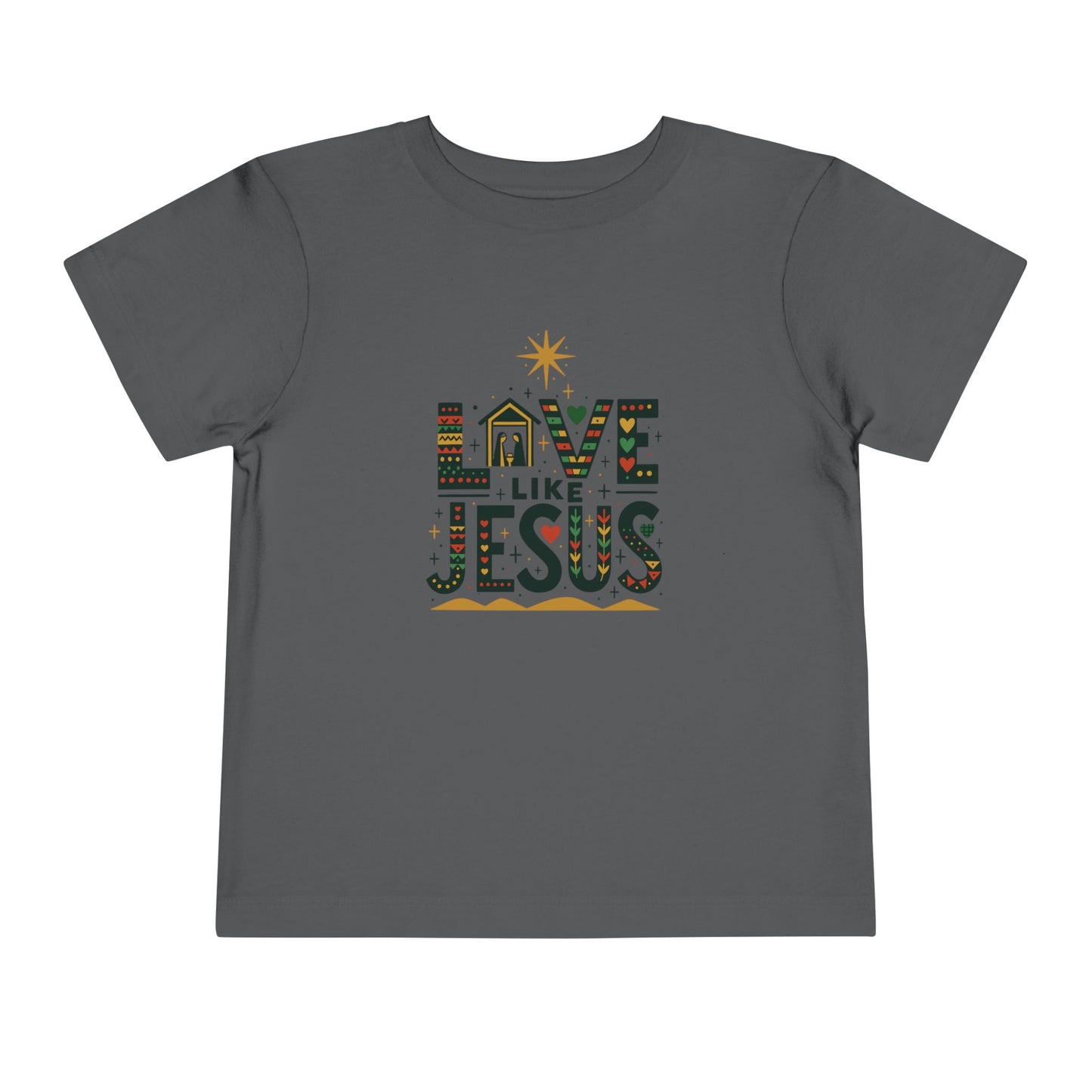 Toddler Christmas Tee - Love Like Jesus Nativity Scene Shirt