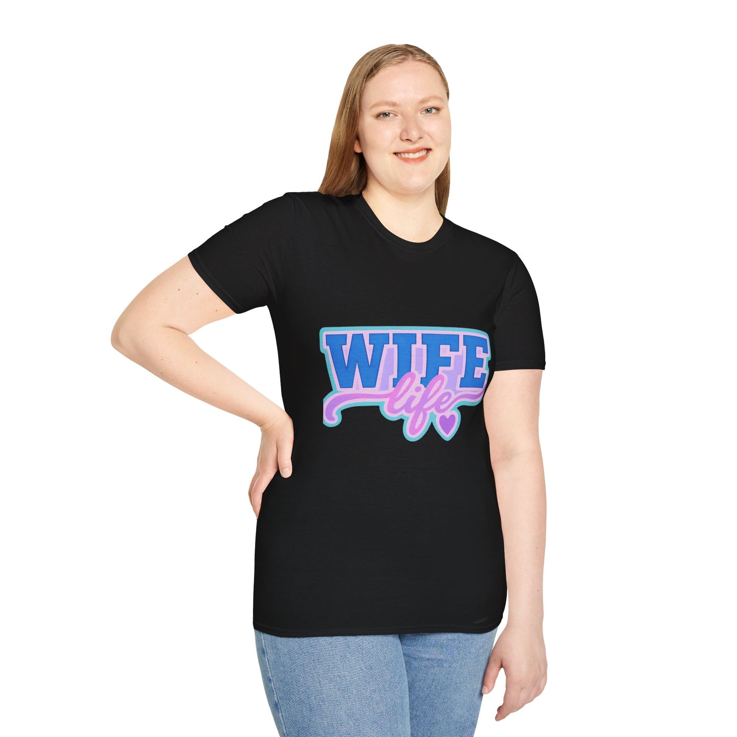Wife Life T-Shirt, Cute Wife Tee, Unisex Graphic Shirt, Gift for Her, Couple's Apparel, Casual Wear, Birthday Gift