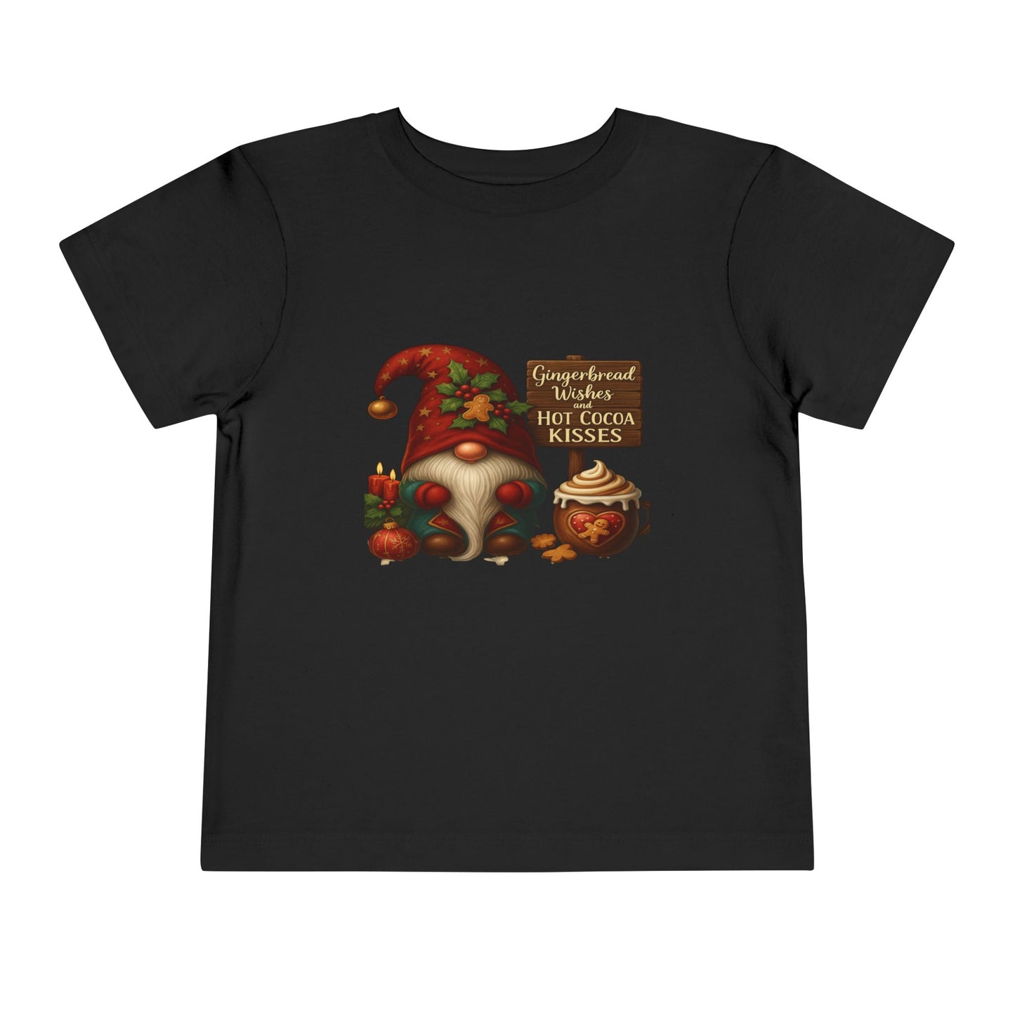 Gnome's Gingerbread Wishes Toddler Christmas Tee