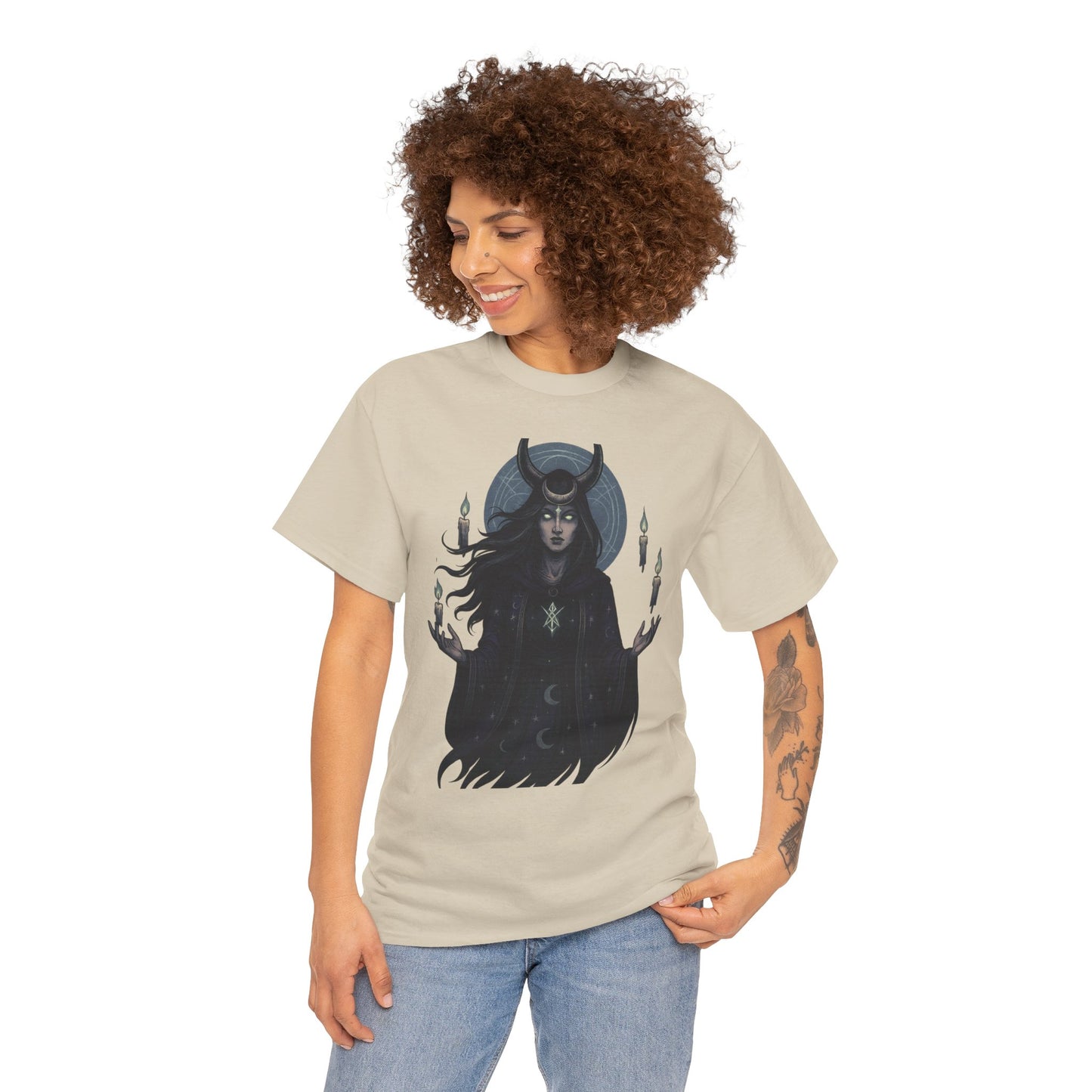 Moonlit Sorceress – Enchanted Candlelight Tee
