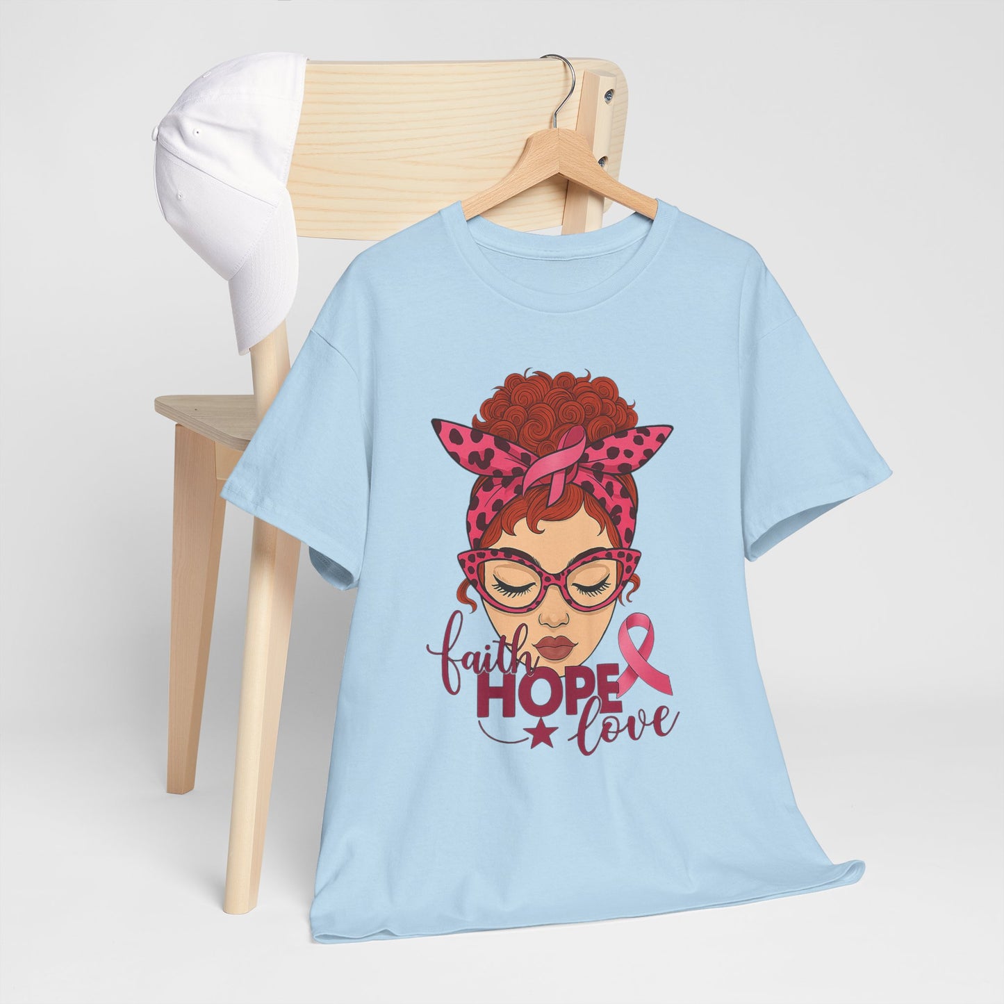 Hope, Faith & Love: Pink Ribbon Awareness Tee