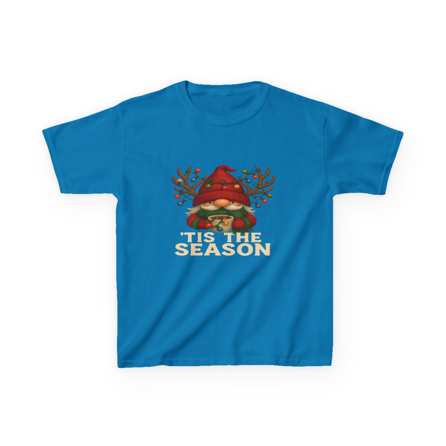 Gnome Dino 'Tis The Season Kids Christmas Tee