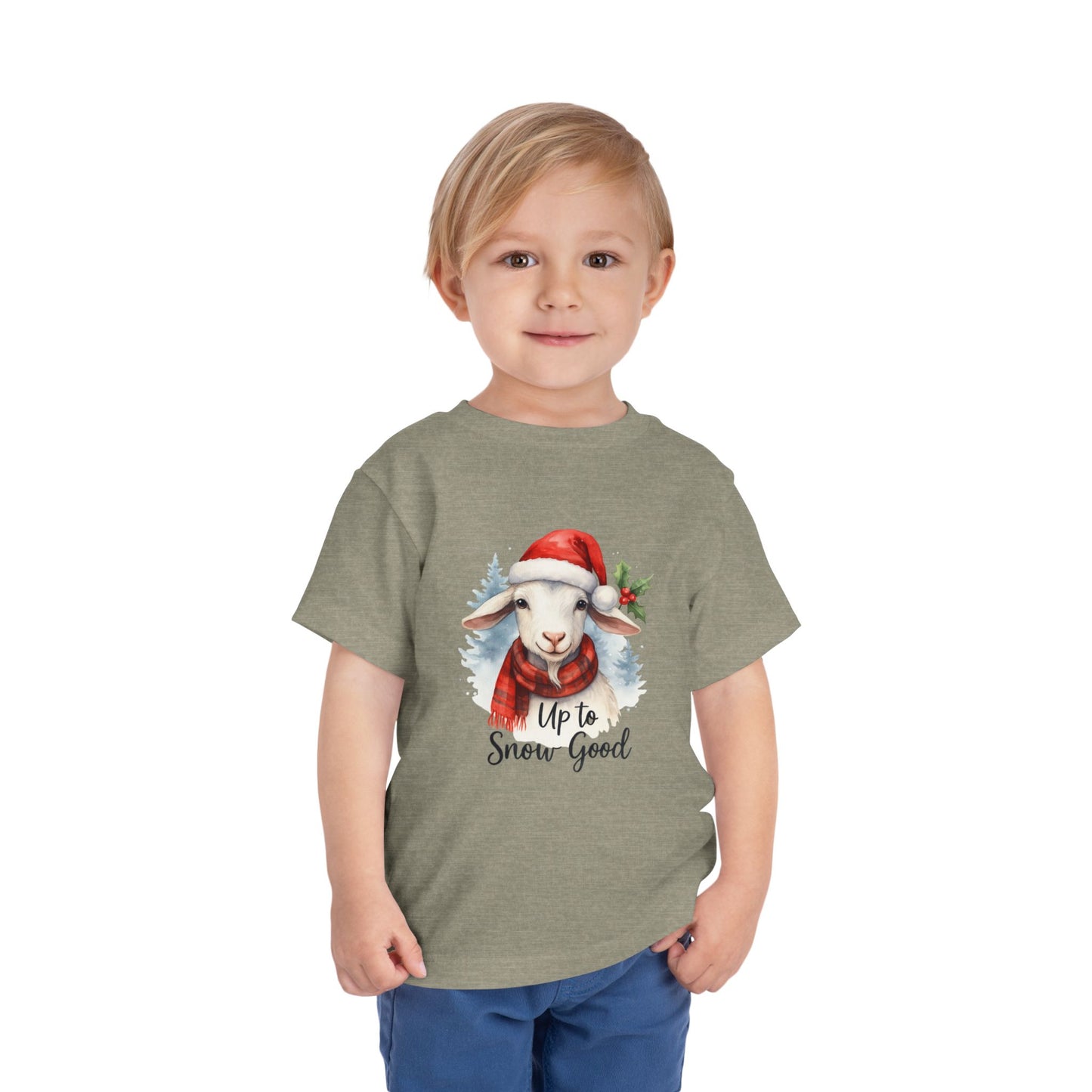 Up to Snow Good Goat Toddler Christmas Tee
