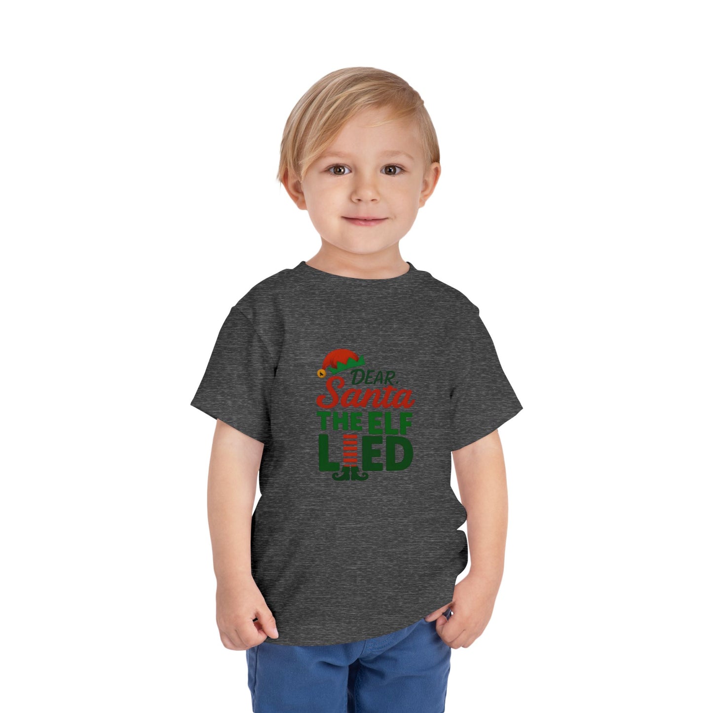 Dear Santa The Elf Lied Toddler Christmas Tee