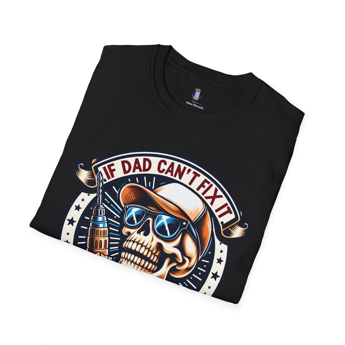 Cool Dad Skull T-Shirt | Funny Gift for Dads | Perfect for Birthdays, Father's Day, Casual Wear, Family Gatherings, Halloween