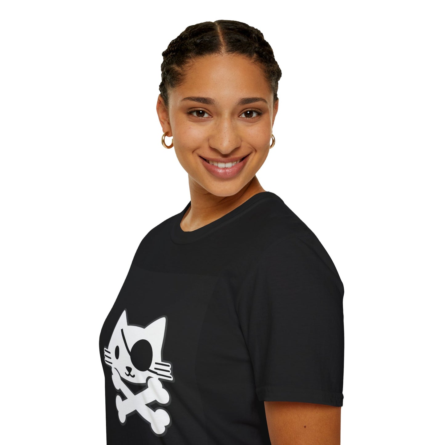 Pirate Cat Unisex T-Shirt, Playful Tee, Gift for Cat Lovers, Cute Animal Shirt, Fun Fashion for Parties, Casual Wear